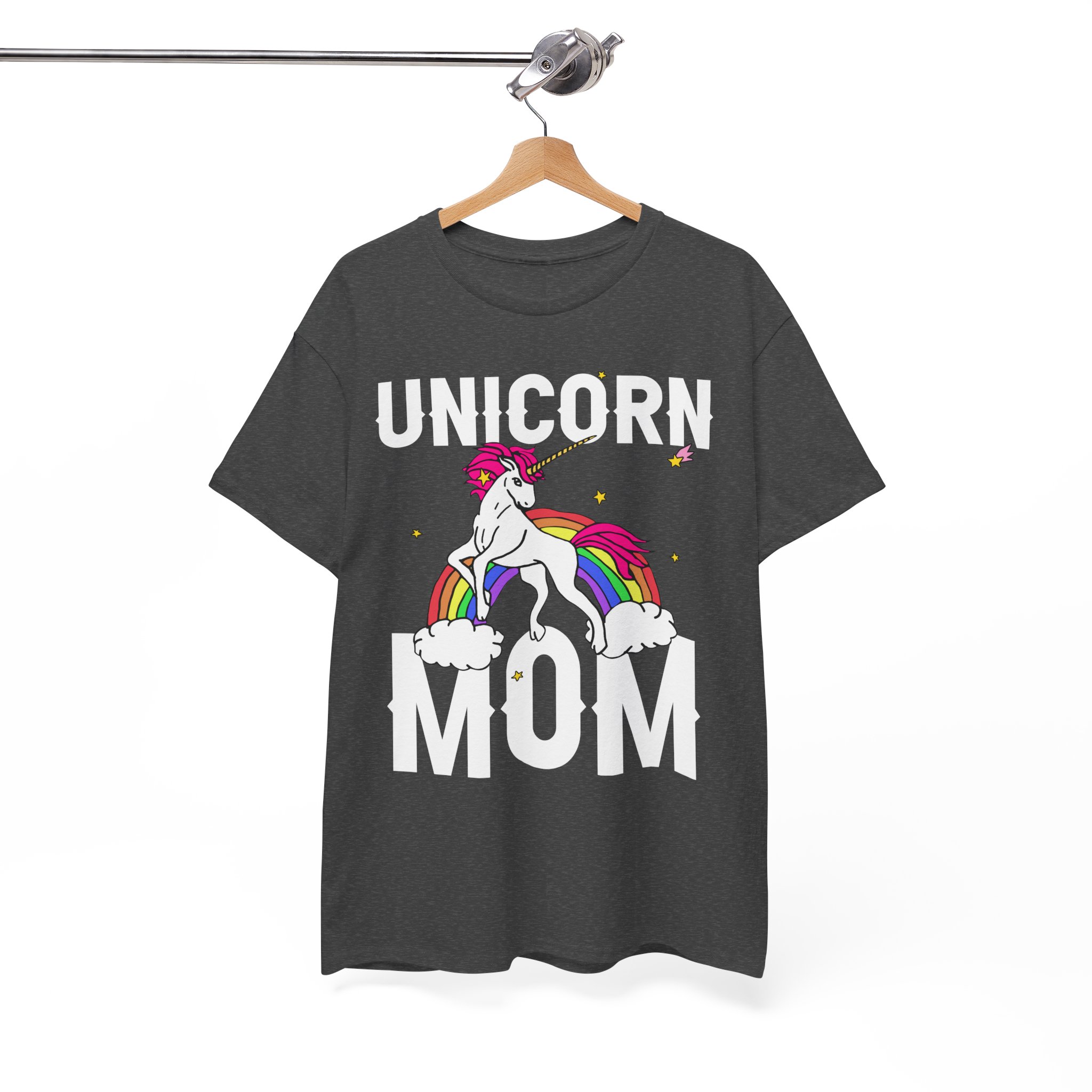 Unicorn Mom T-Shirt - Cute Rainbow Unicorn Graphic Tee for Mothers - Image 6