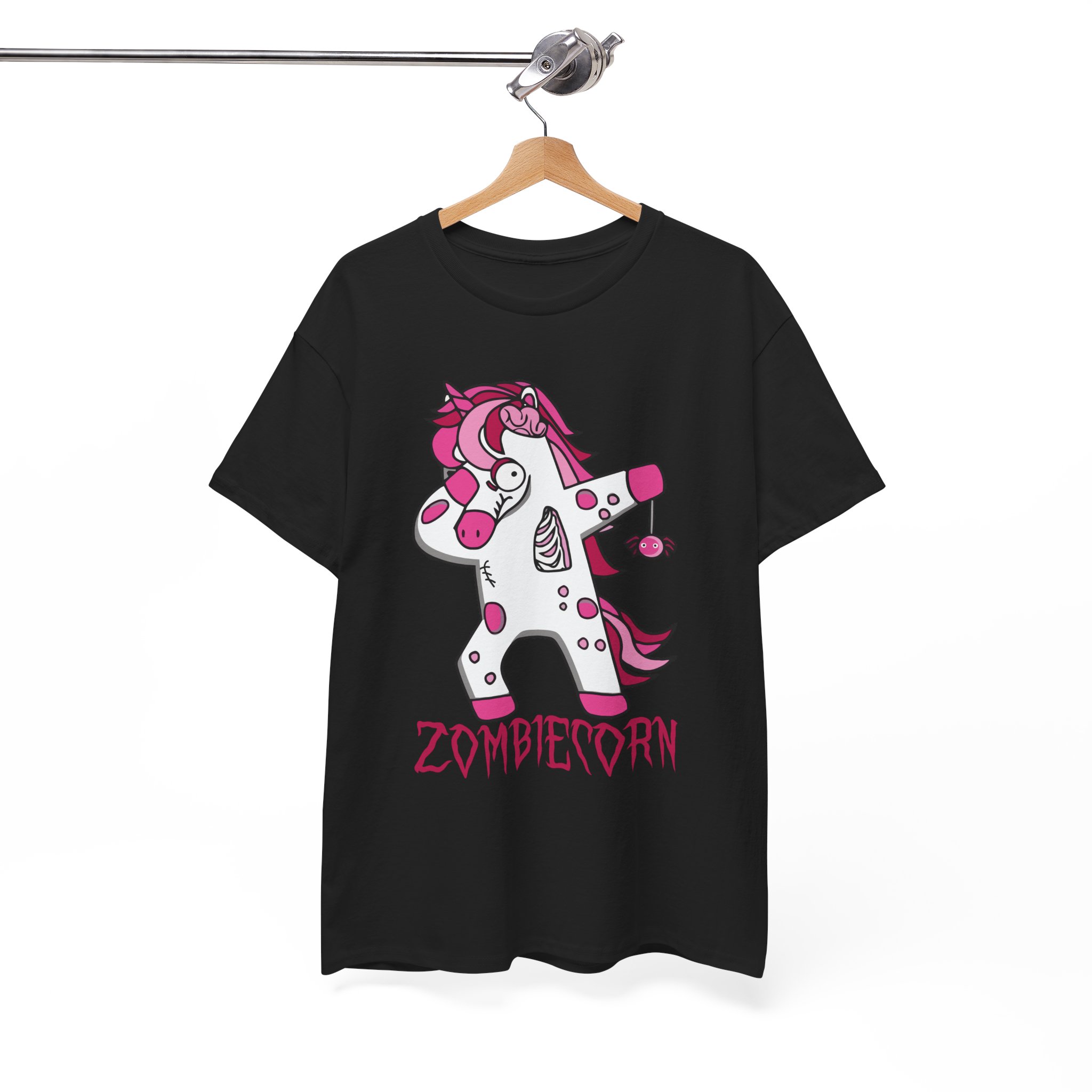 Zombiecorn Dabbing Unicorn Tee - Cute Pink Zombie Unicorn Shirt for Halloween - Image 3