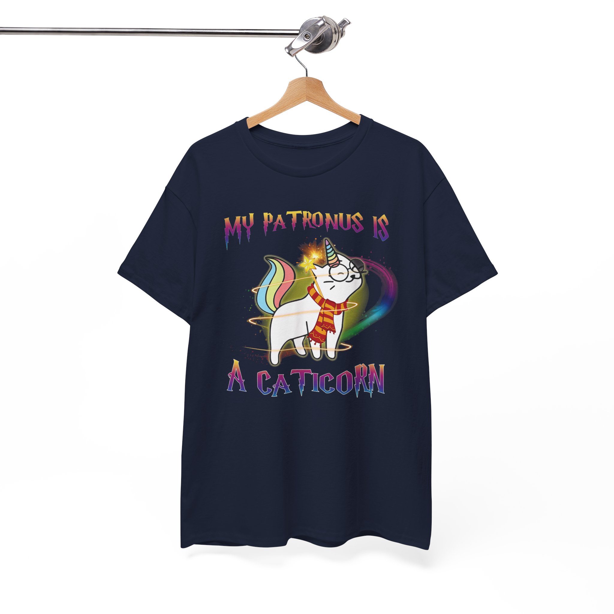 My Patronus Is a Caticorn T‑Shirt - Cute Rainbow Cat Unicorn Graphic Tee - Image 7