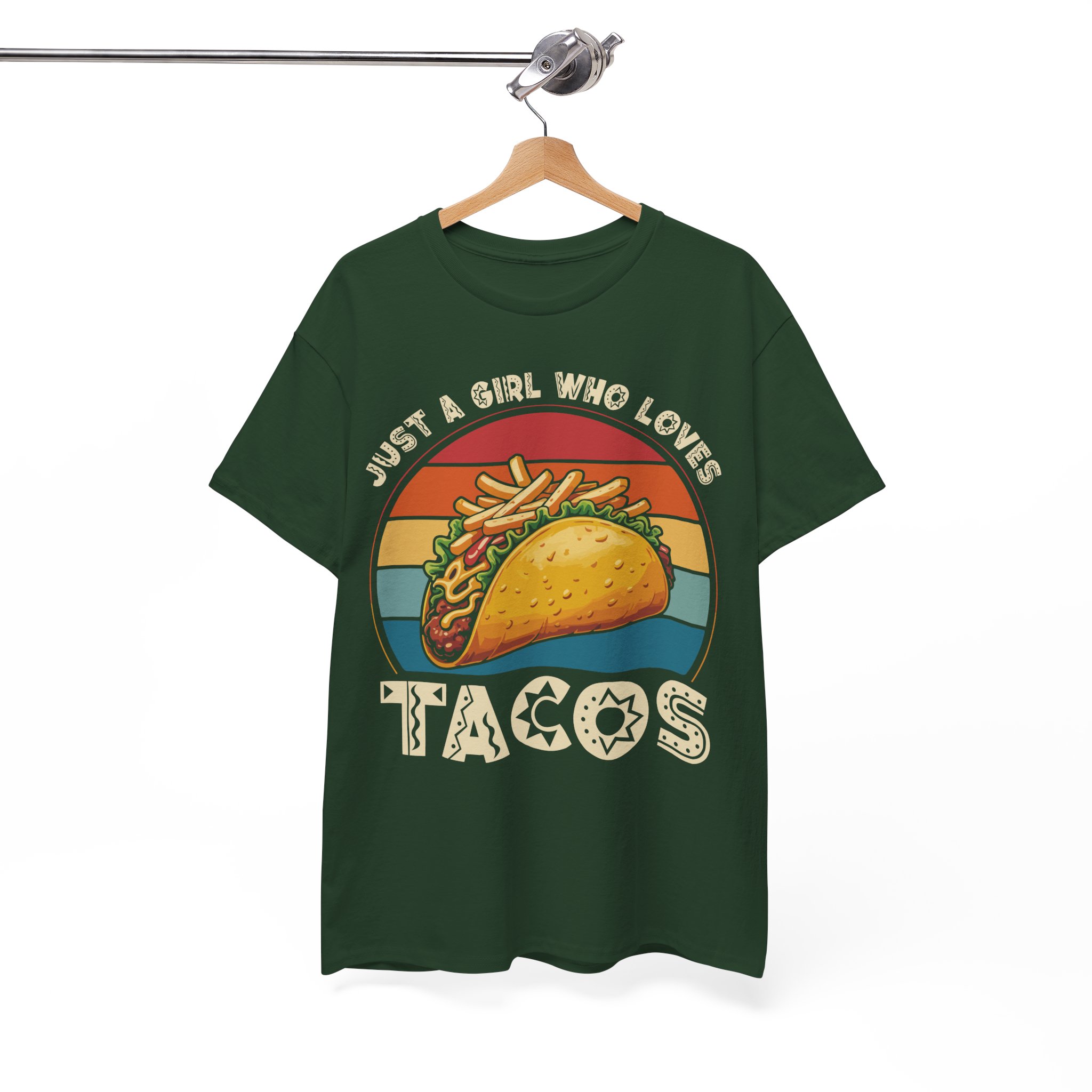 Just a Girl Who Loves Tacos Retro Taco Tee - Image 6