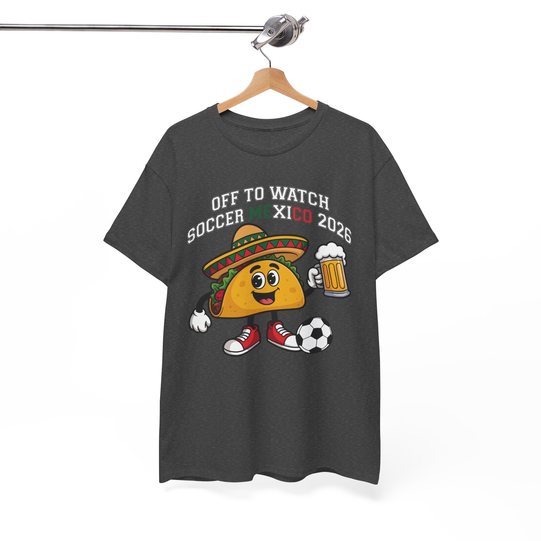 Soccer Taco Tee - "Off to Watch Soccer Mexico 2026" Football Fan T‑Shirt - Image 5