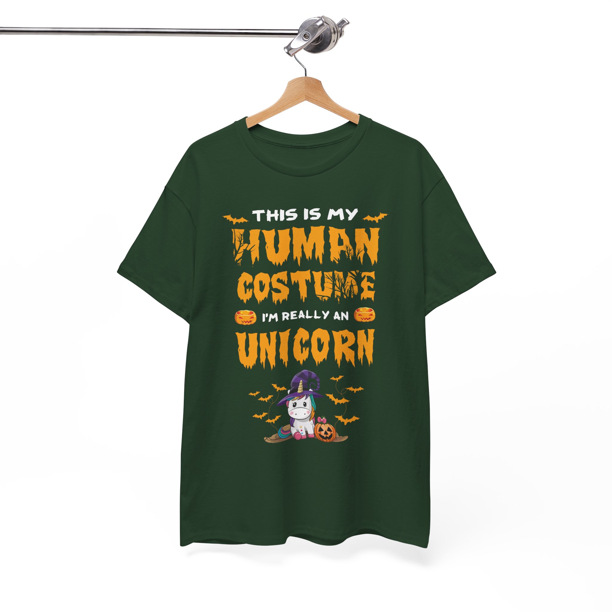 Halloween Unicorn T‑Shirt - "This Is My Human Costume I'm Really A Unicorn" - Image 4