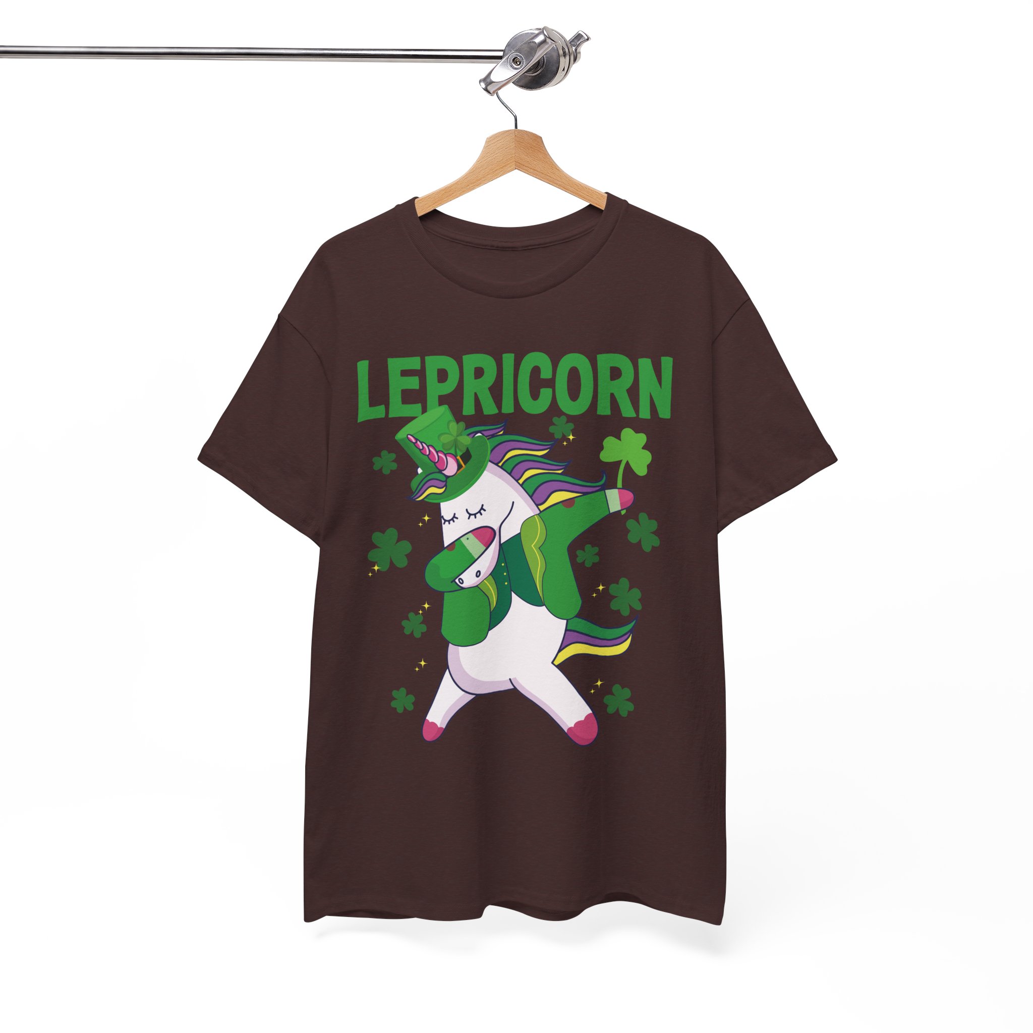 Lepricorn Unicorn T-Shirt - Funny St. Patrick’s Day Dab Dabbing Rainbow Shamrock Tee - Image 2