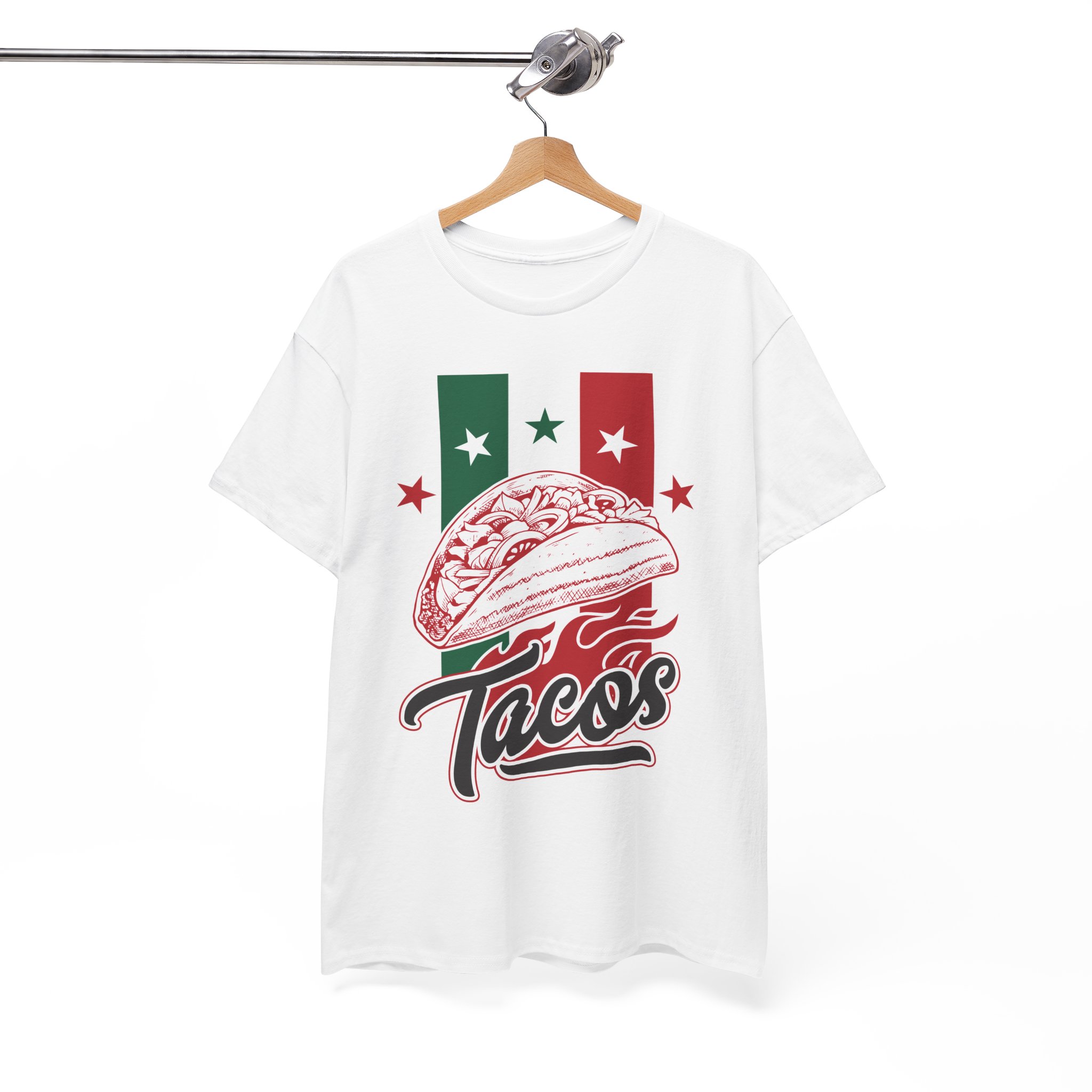 Taco Graphic Tee - Mexican Flag Tacos Shirt - Image 2