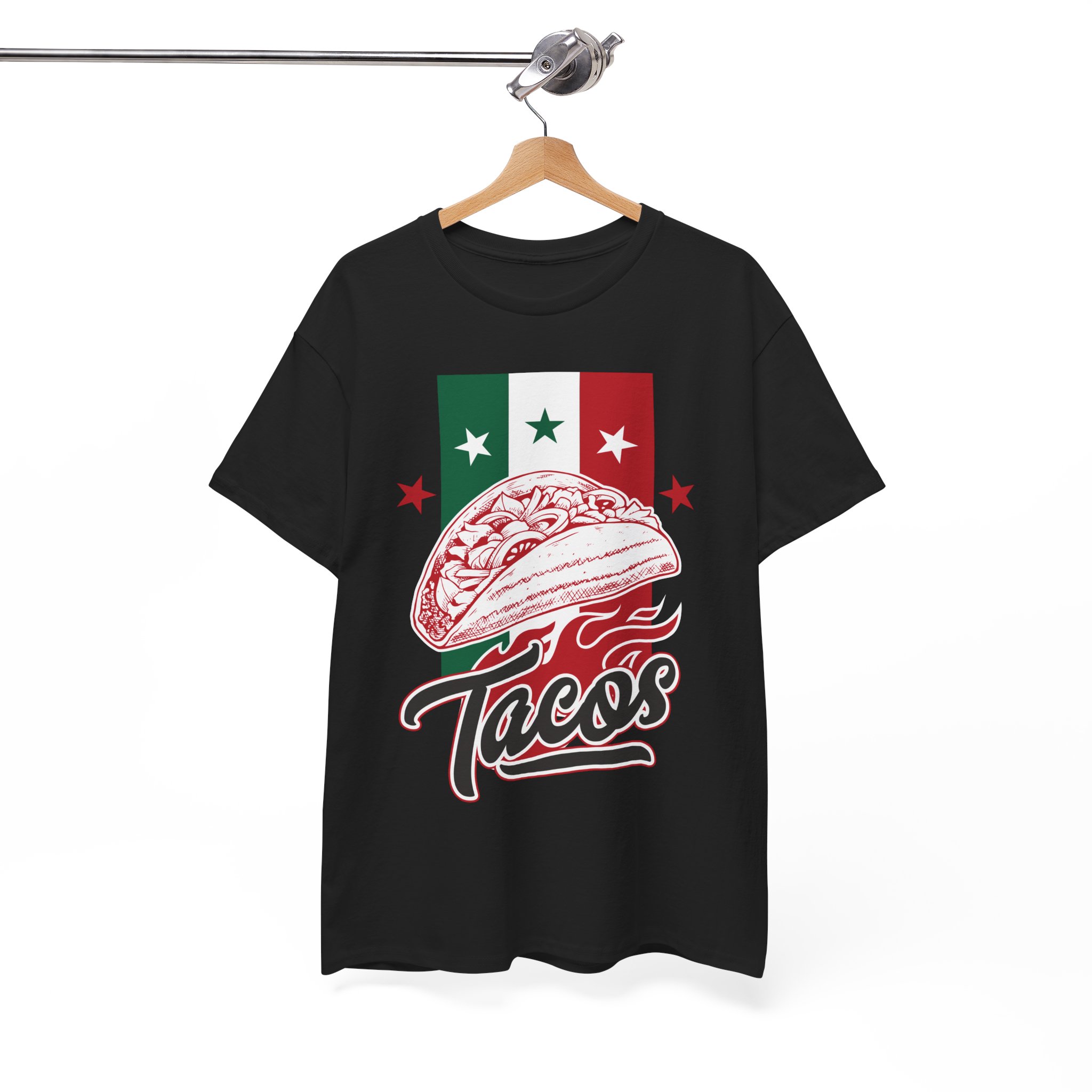 Taco Graphic Tee - Mexican Flag Tacos Shirt - Image 4