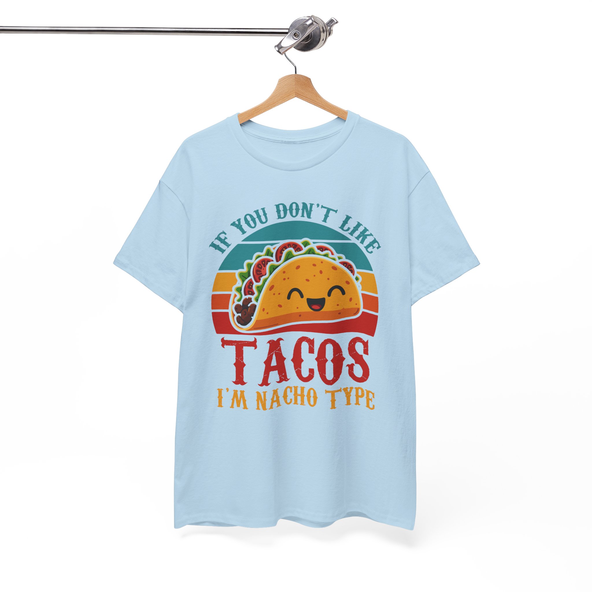 "If You Don't Like Tacos I'm Nacho Type" Retro Taco Shirt - Image 9
