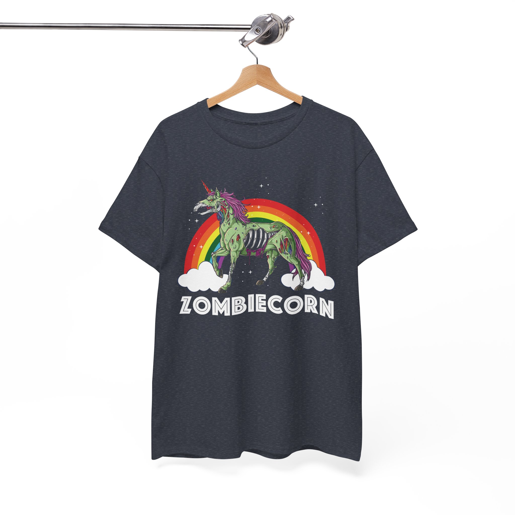 Zombiecorn T‑Shirt - Cute Zombie Unicorn Rainbow Halloween Graphic Tee - Image 7