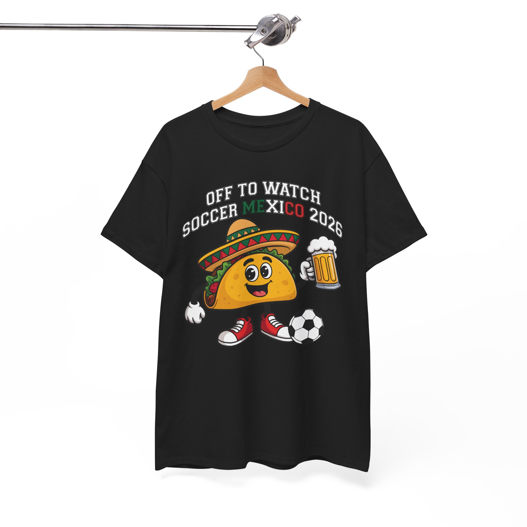 Soccer Taco Tee - "Off to Watch Soccer Mexico 2026" Football Fan T‑Shirt