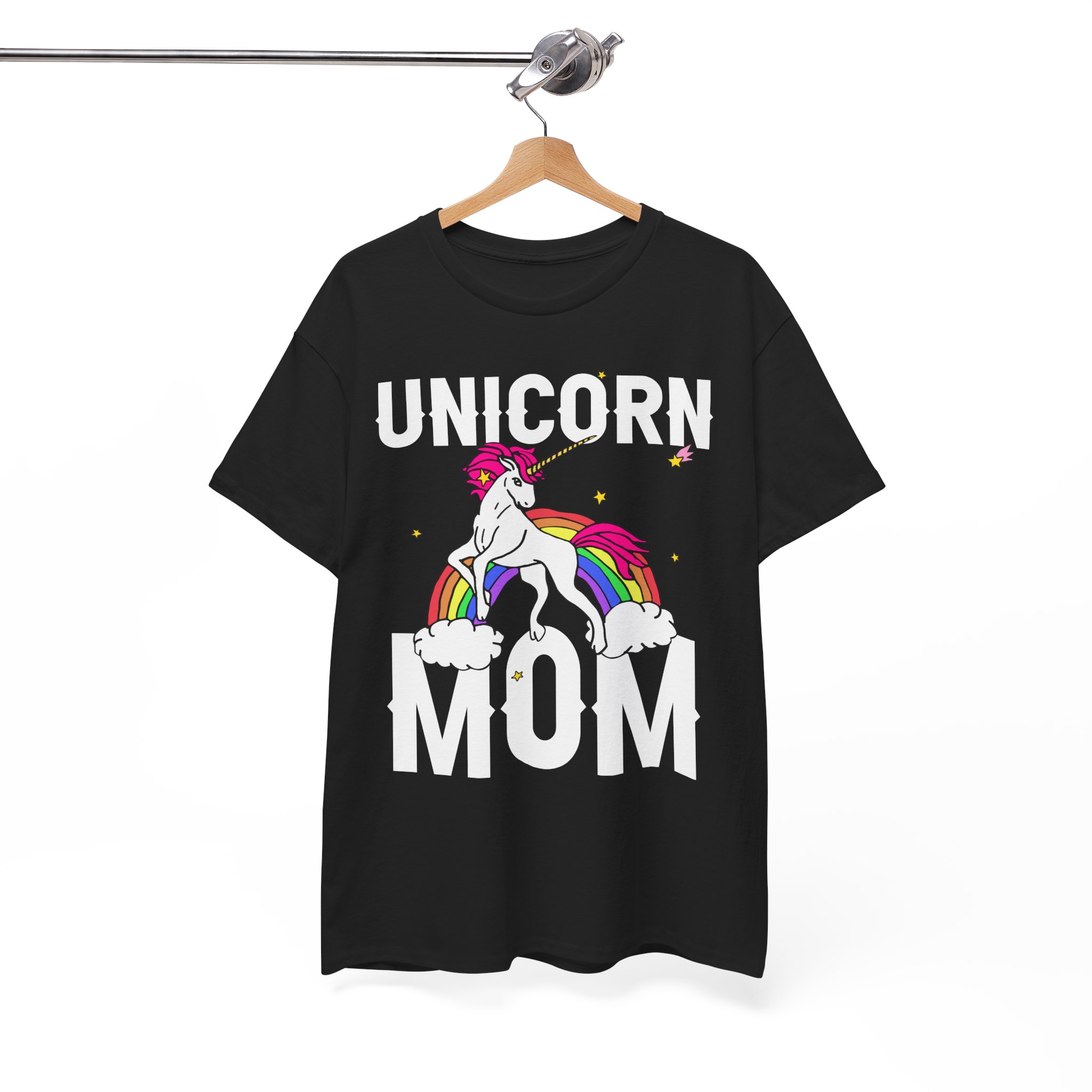 Unicorn Mom T-Shirt - Cute Rainbow Unicorn Graphic Tee for Mothers - Image 3