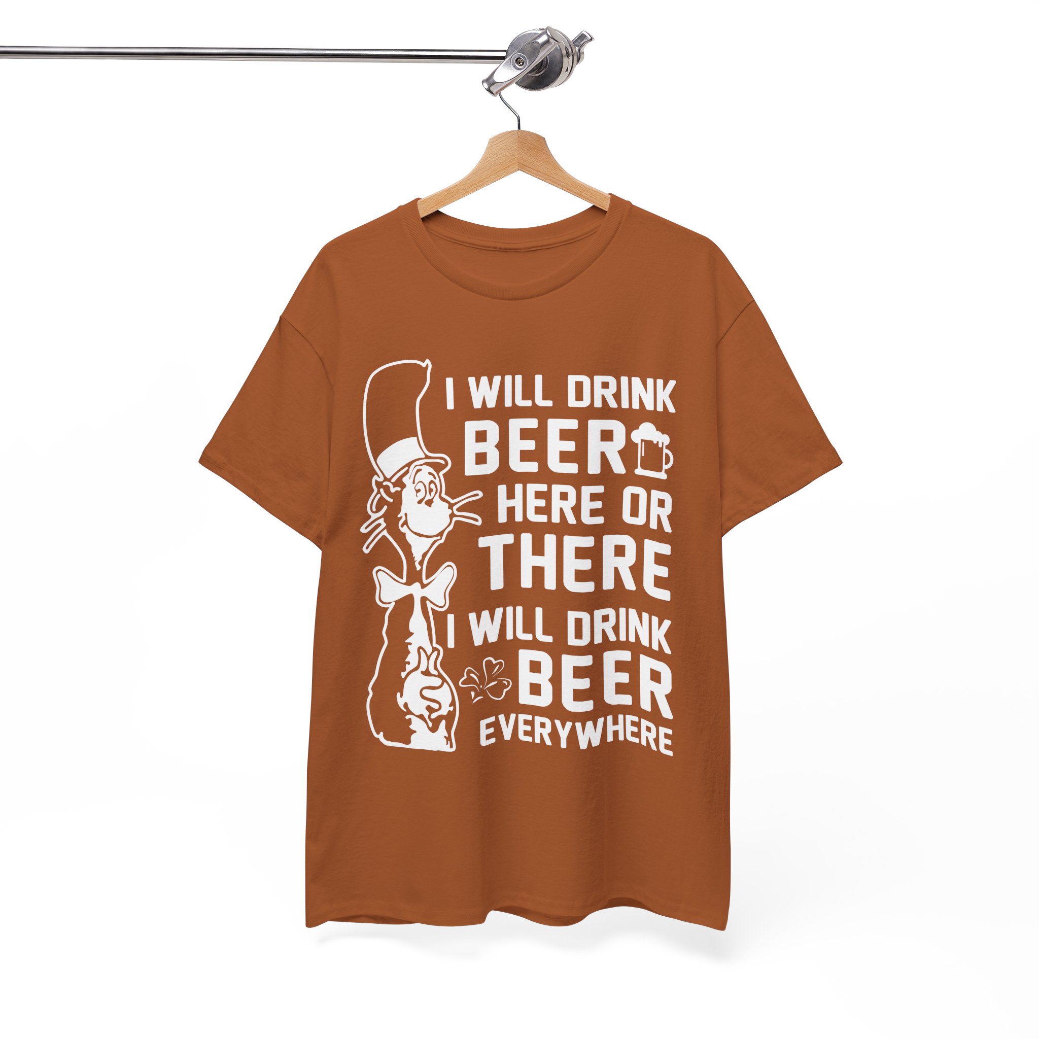 I Will Drink Beer Everywhere Funny Dr. Seuss Parody T-Shirt