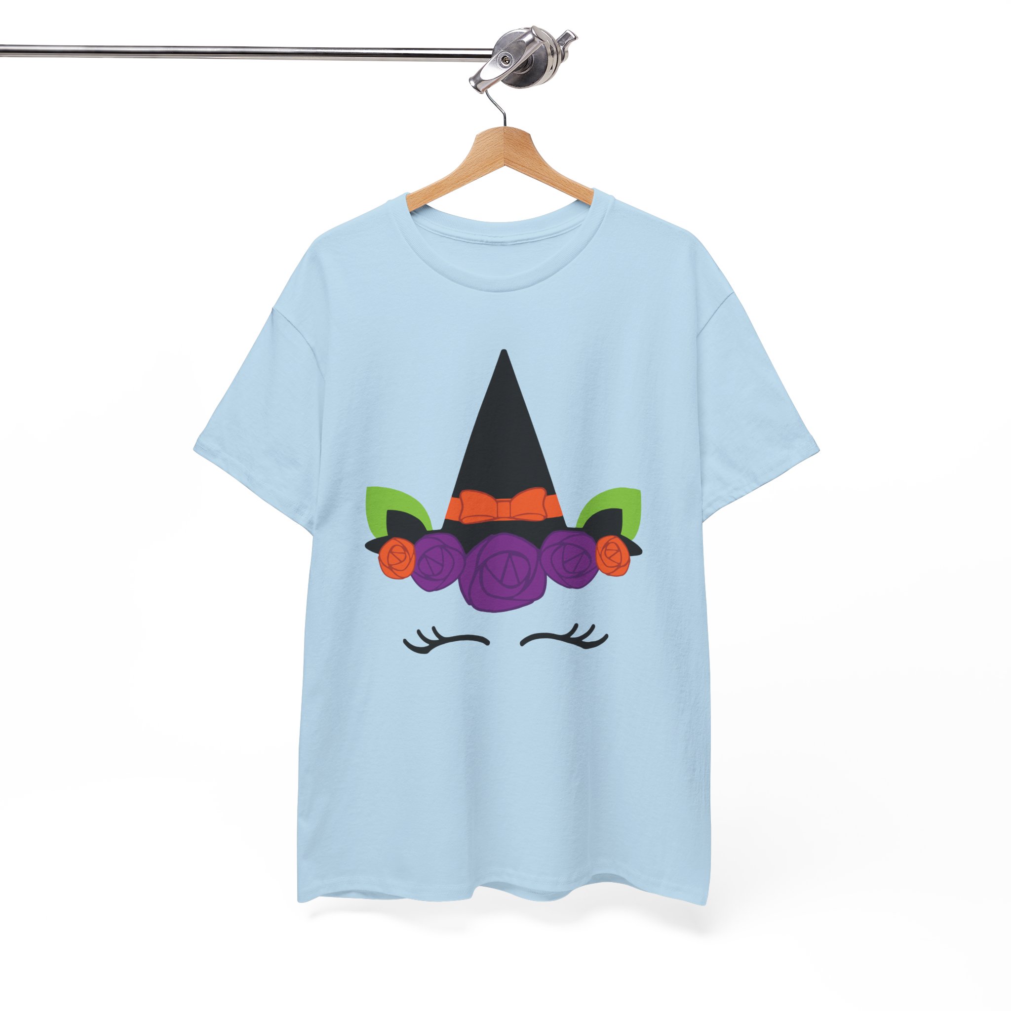 Witch Unicorn Tee - Floral Witch Hat Cute Halloween Shirt - Image 5