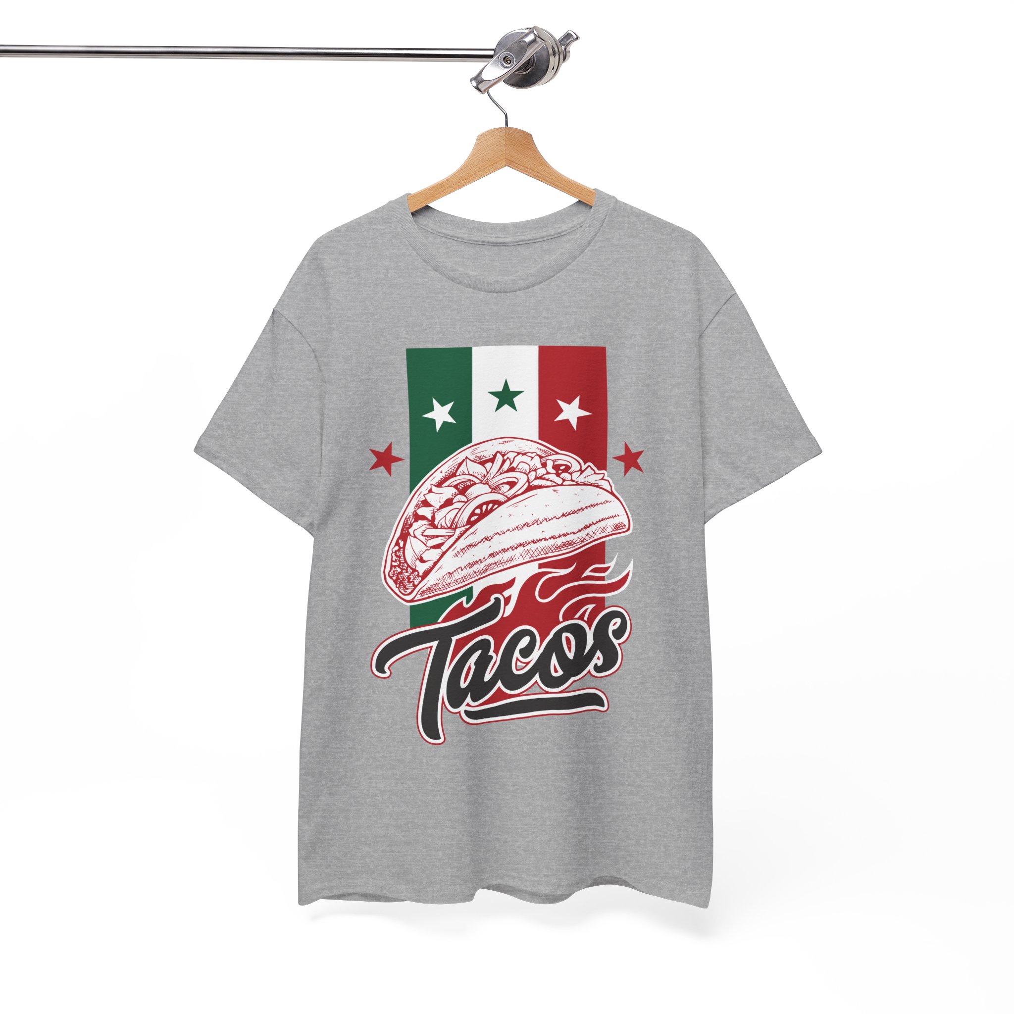 Taco Graphic Tee - Mexican Flag Tacos Shirt - Image 5