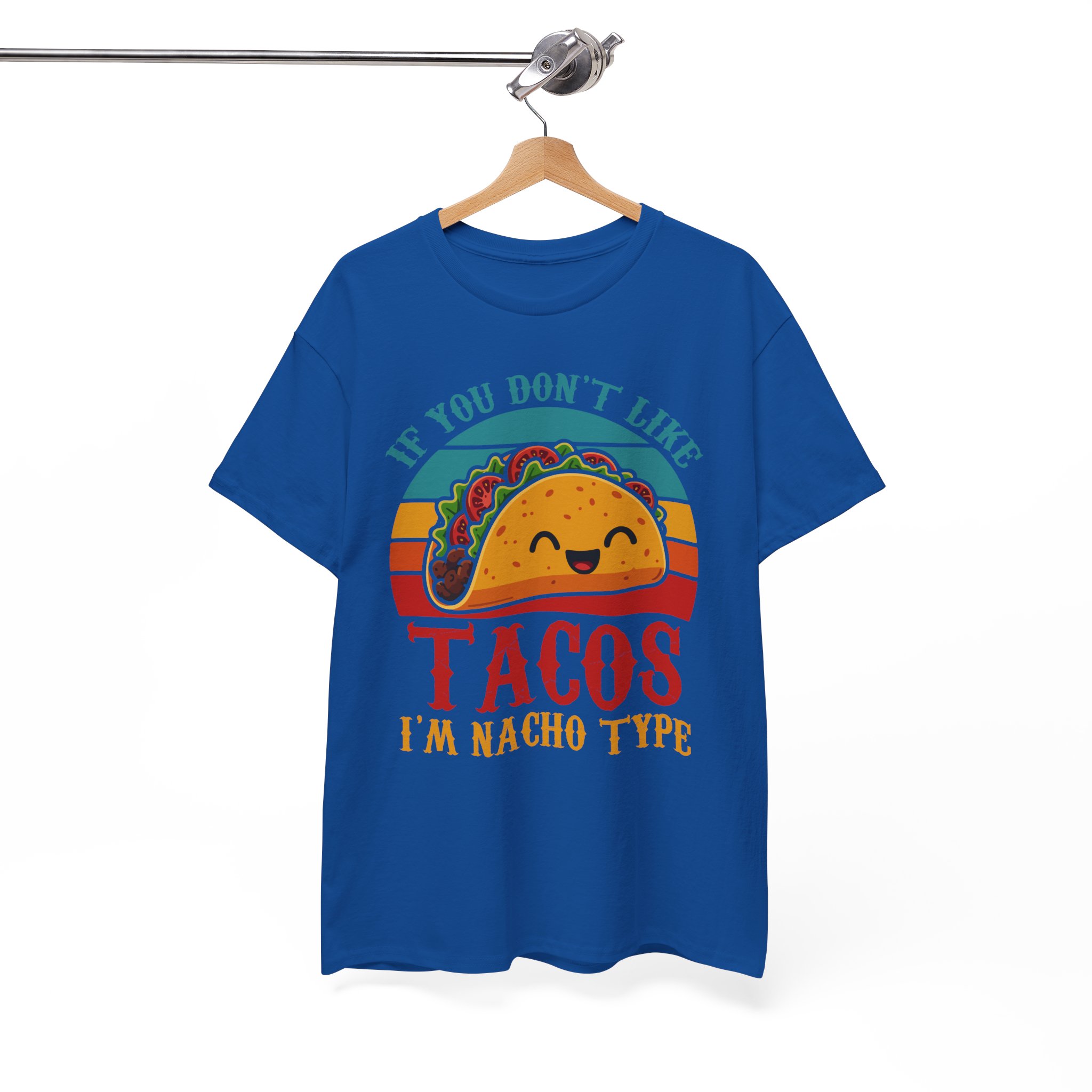 "If You Don't Like Tacos I'm Nacho Type" Retro Taco Shirt - Image 10