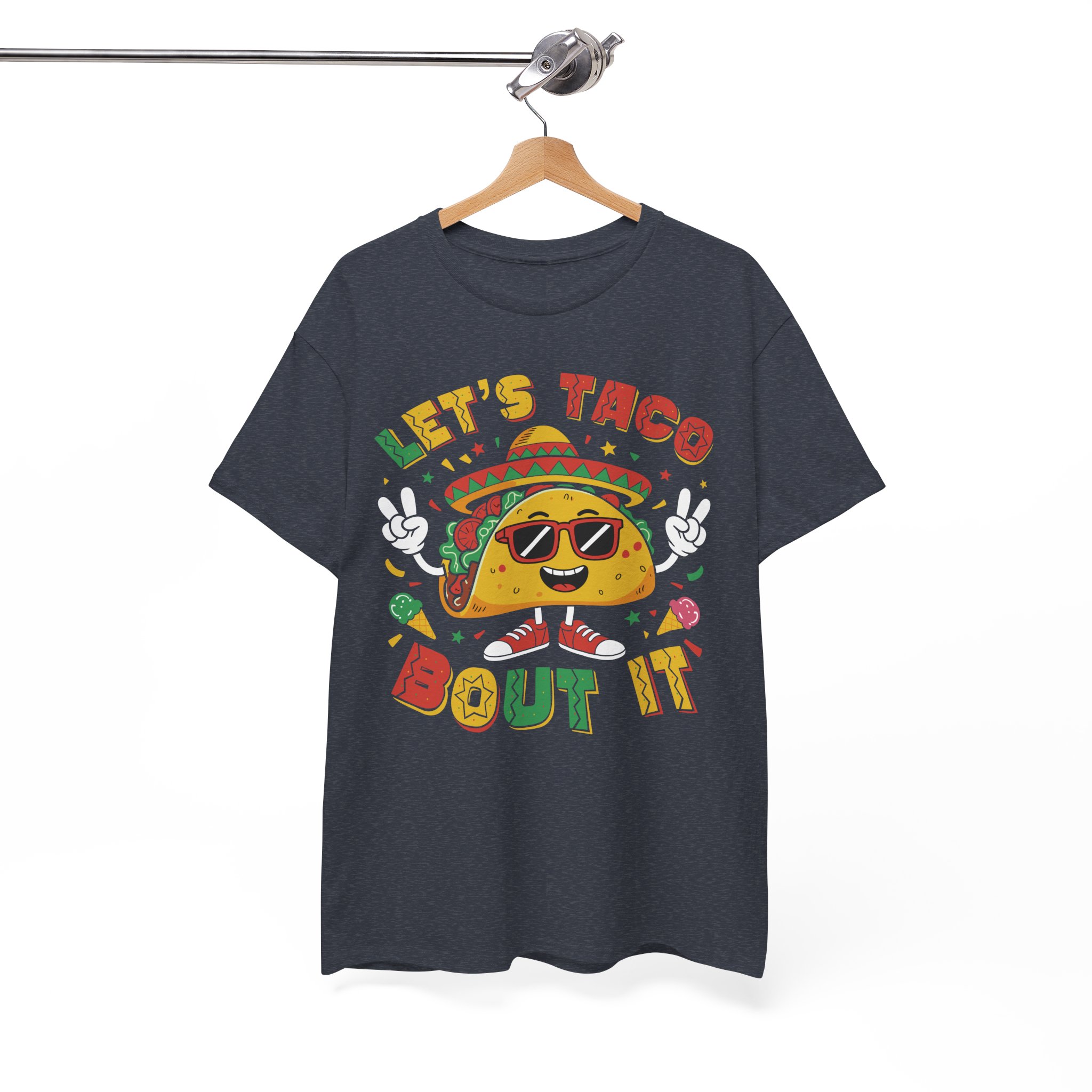 Let's Taco 'Bout It T-Shirt - Funny Taco Graphic Tee for Taco Lovers - Image 8