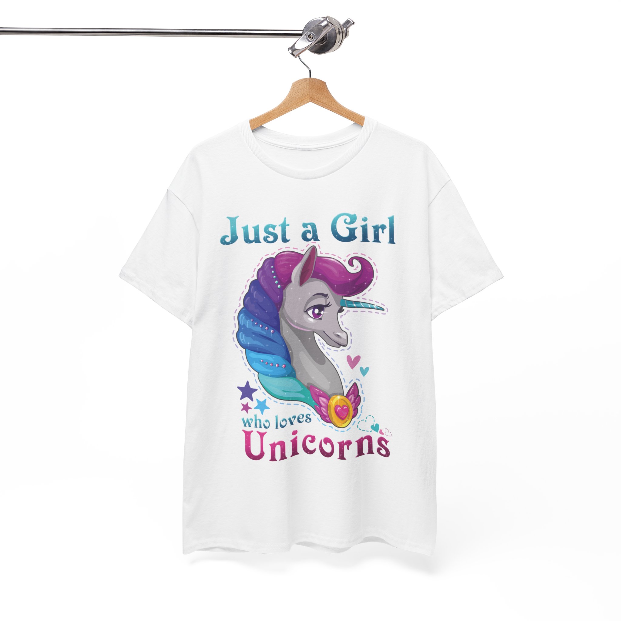 Just a Girl Who Loves Unicorns T-Shirt - Image 3