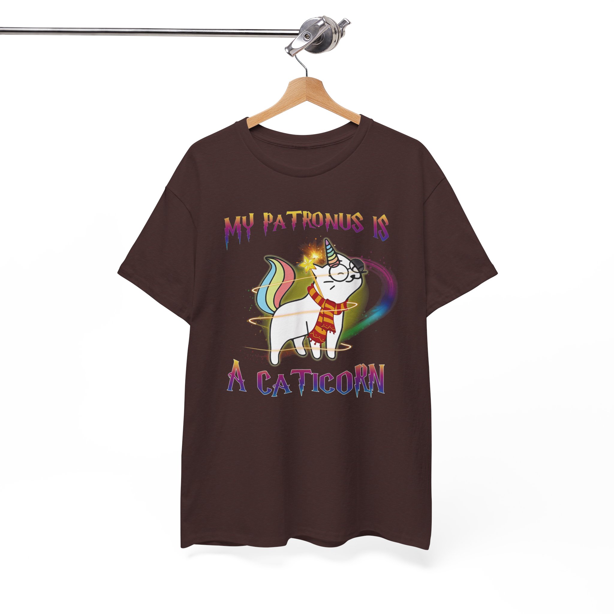 My Patronus Is a Caticorn T‑Shirt - Cute Rainbow Cat Unicorn Graphic Tee - Image 2