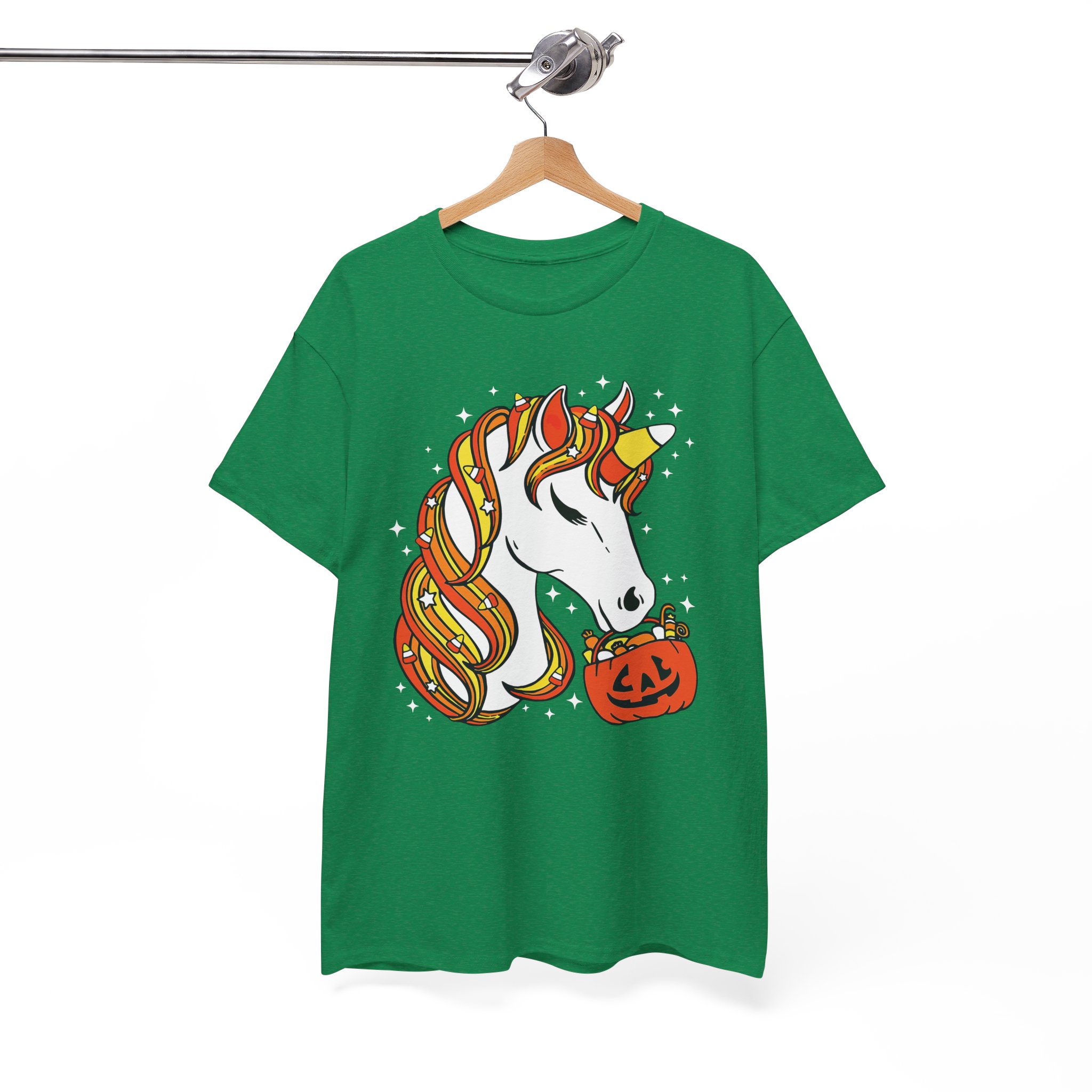 Halloween Unicorn T-Shirt - Cute Pumpkin Trick-or-Treat Graphic Tee - Image 6