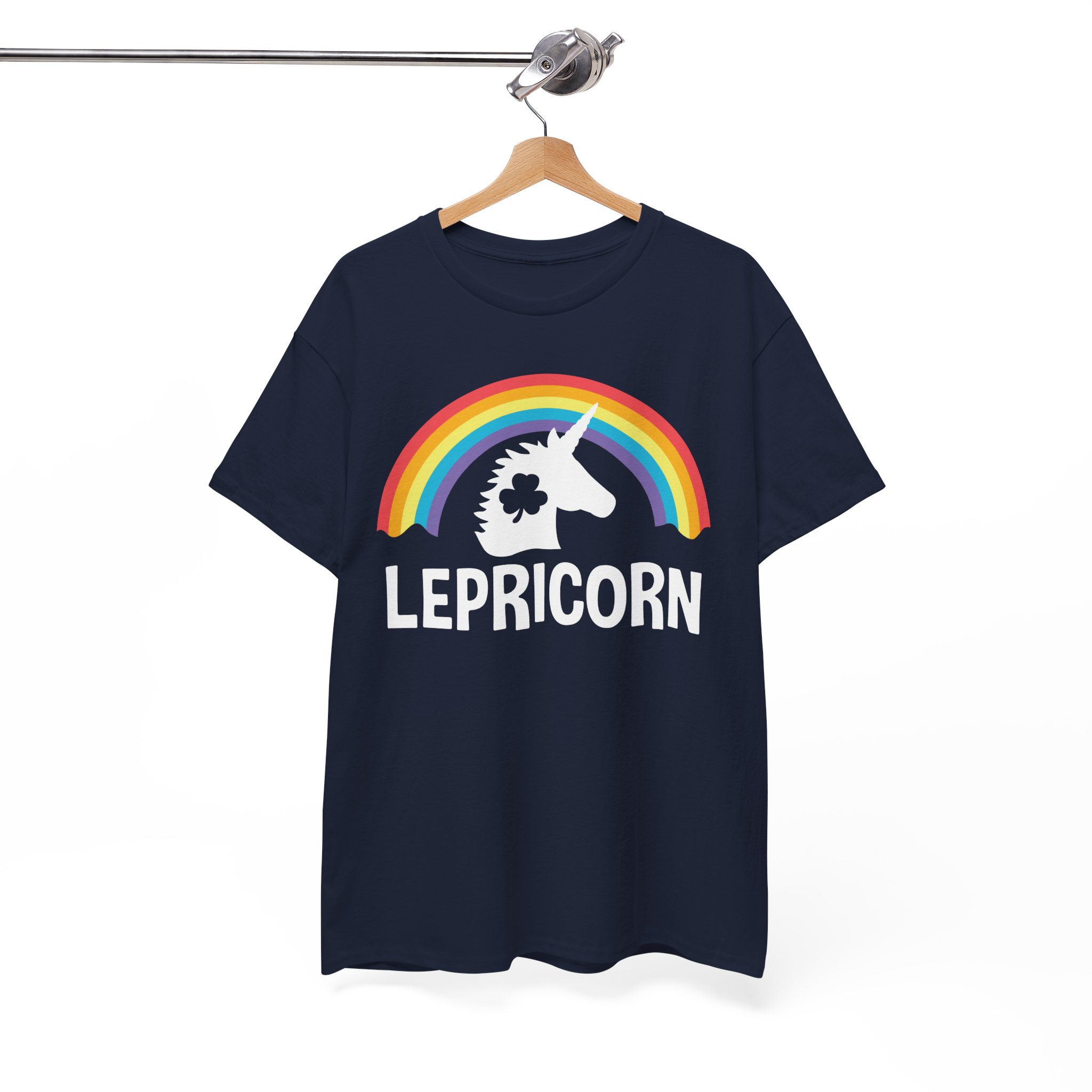 Lepricorn Rainbow Unicorn T‑Shirt - Funny St. Patrick’s Day Leprechaun Unicorn Tee - Image 7