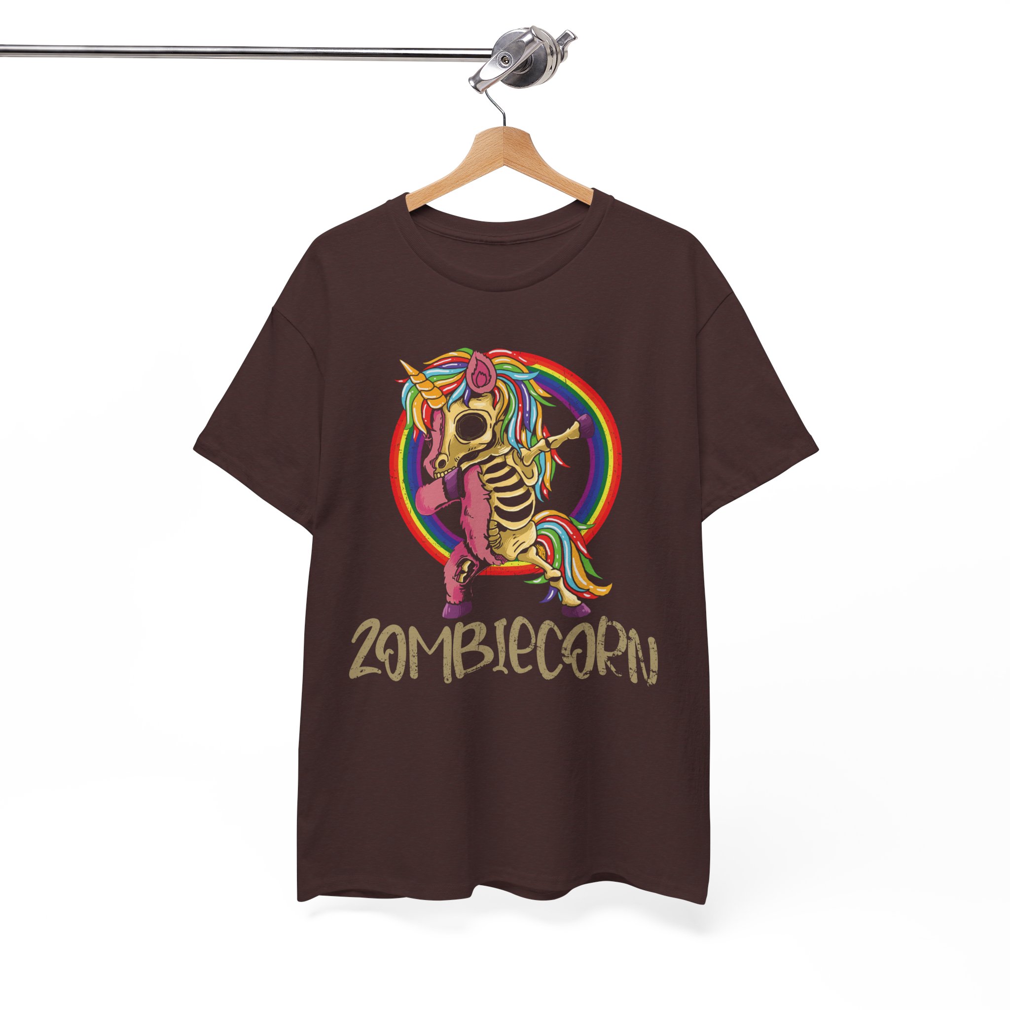 Zombiecorn T-Shirt - Rainbow Skeletal Unicorn Graphic Tee - Image 6