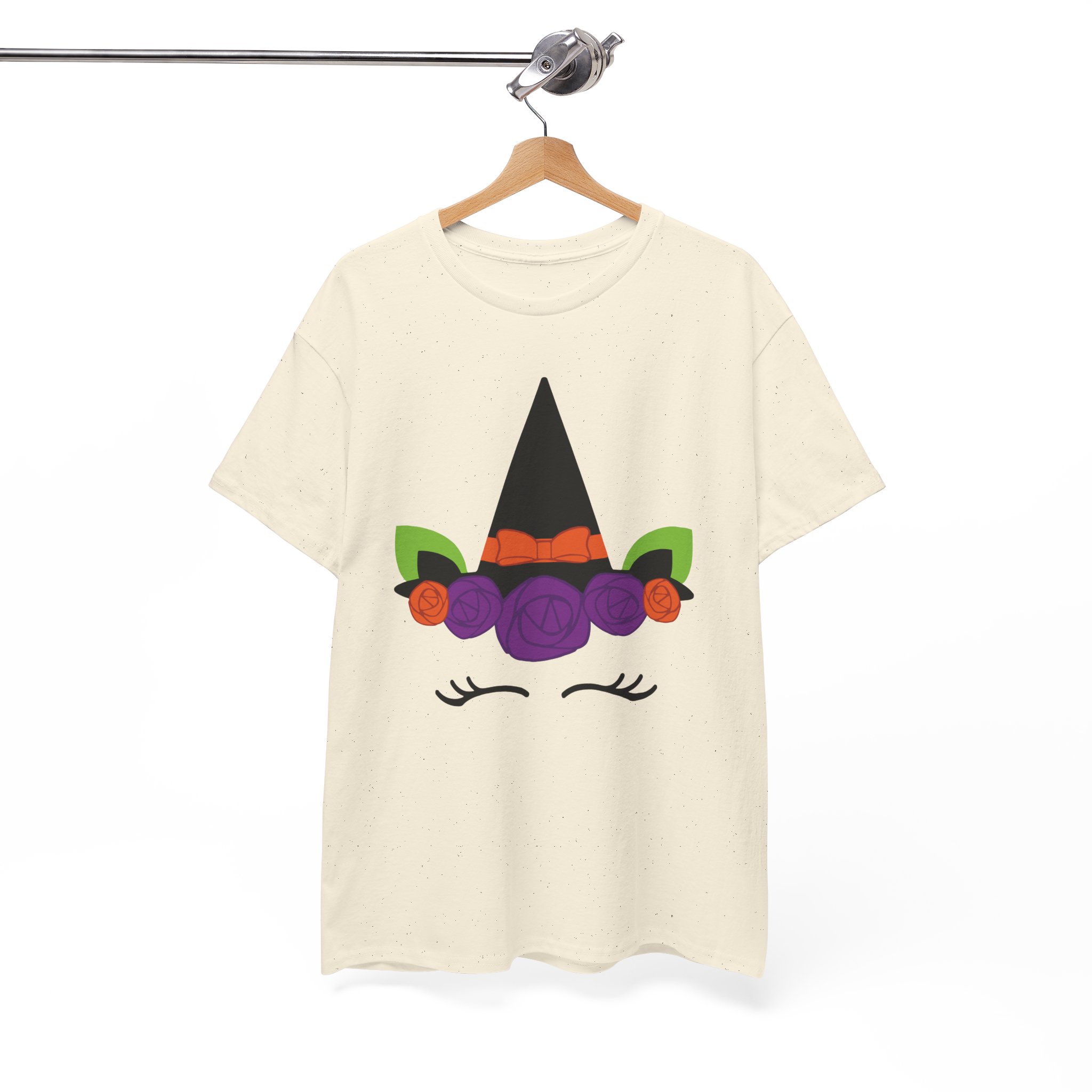 Witch Unicorn Tee - Floral Witch Hat Cute Halloween Shirt