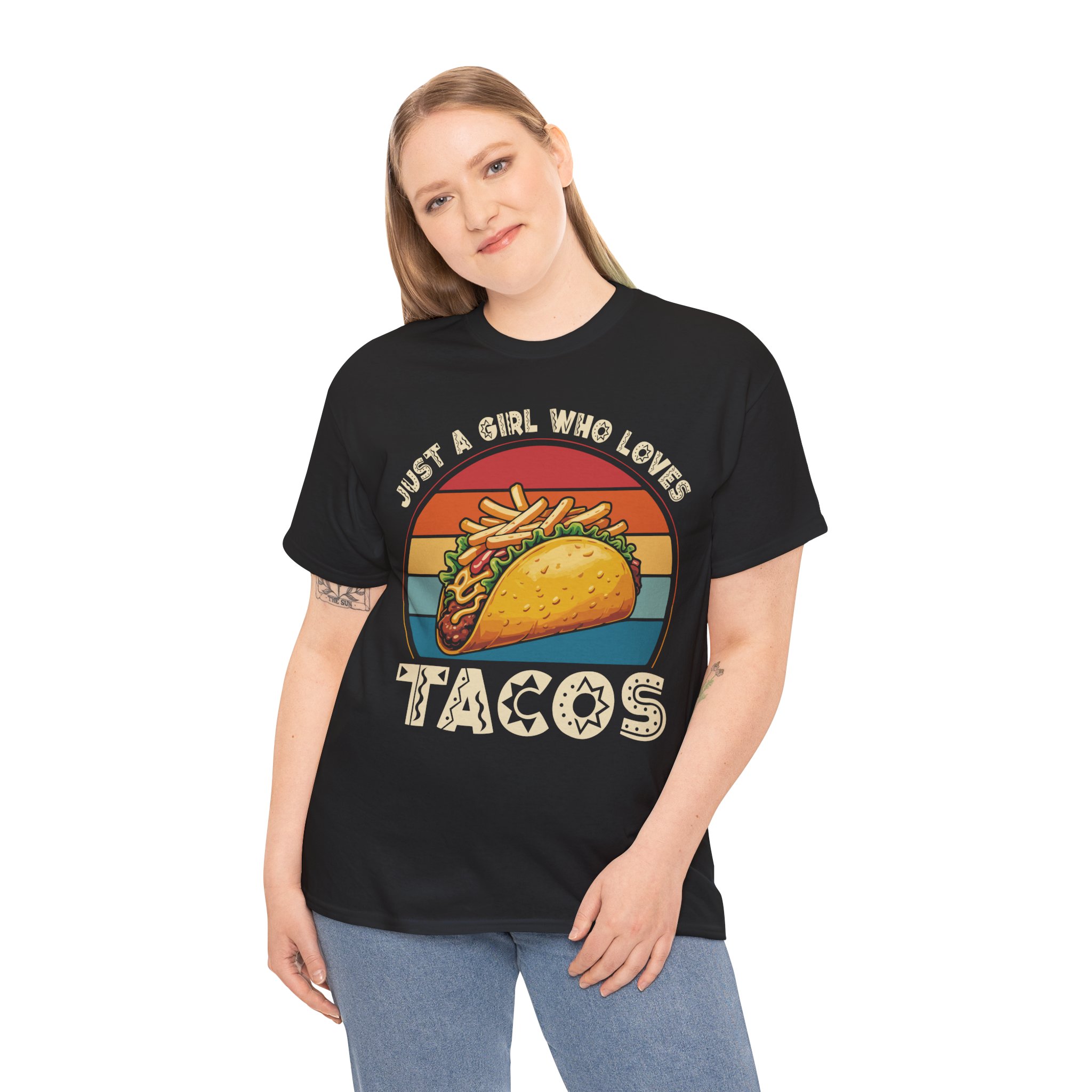 Just a Girl Who Loves Tacos Retro Taco Tee - Image 3