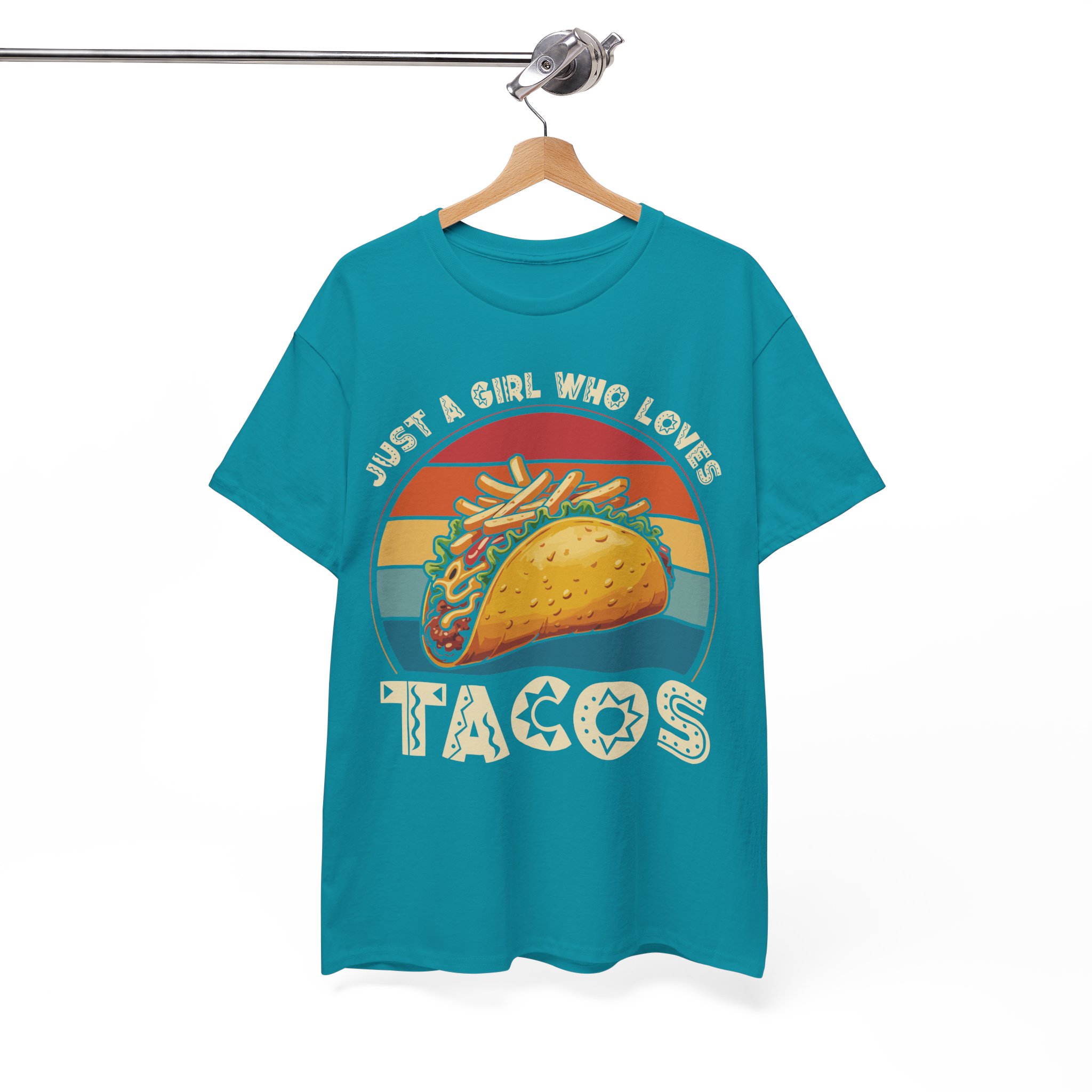 Just a Girl Who Loves Tacos Retro Taco Tee - Image 8