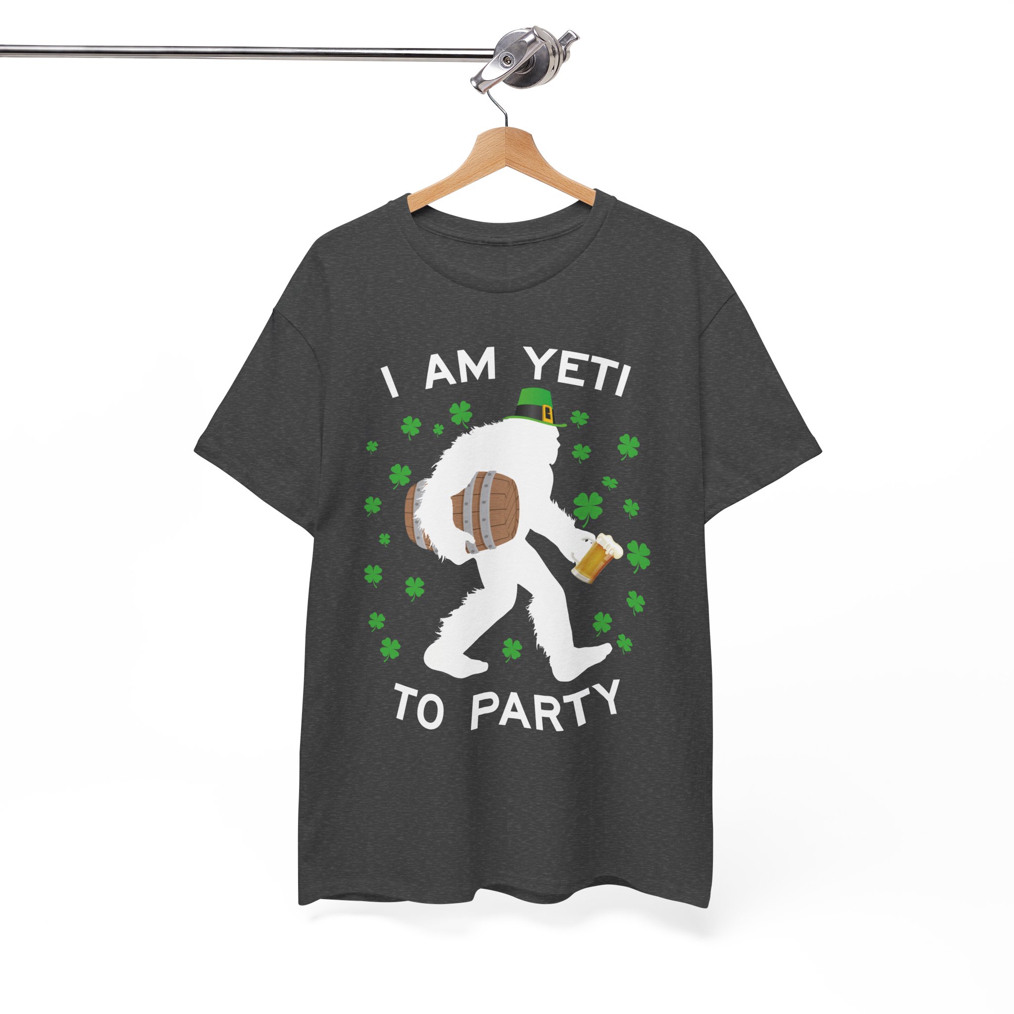 I Am Yeti to Party T-Shirt - St. Patrick’s Day Party Beer Yeti Tee - Image 5