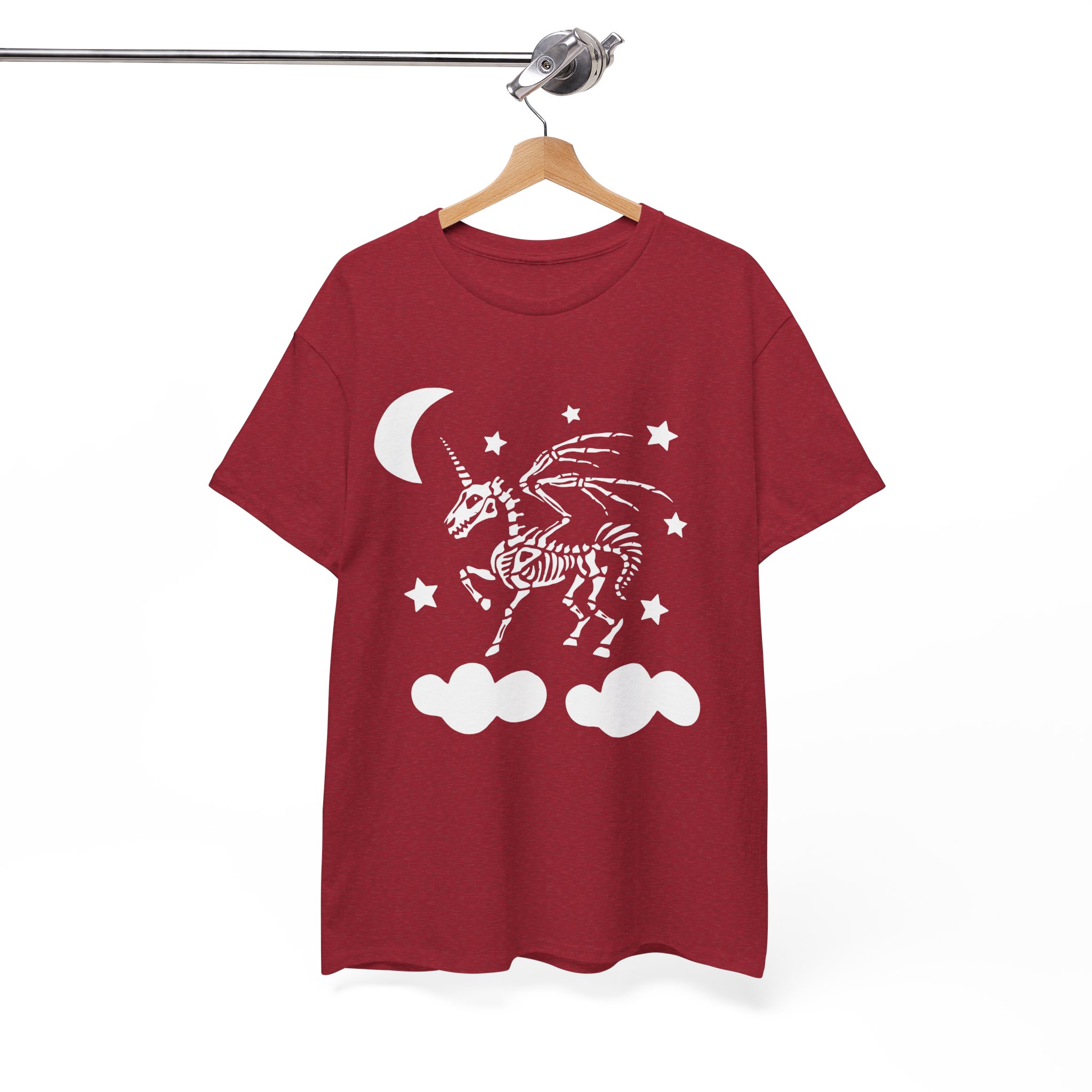 Skeleton Pegasus Moon T‑Shirt - Gothic Unicorn Night Sky Tee - Image 10
