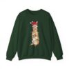 Bunny Wearing Santa Hat Holiday Christmas Gift Sweatshirt