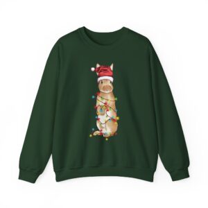 Bunny Wearing Santa Hat Holiday Christmas Gift Sweatshirt