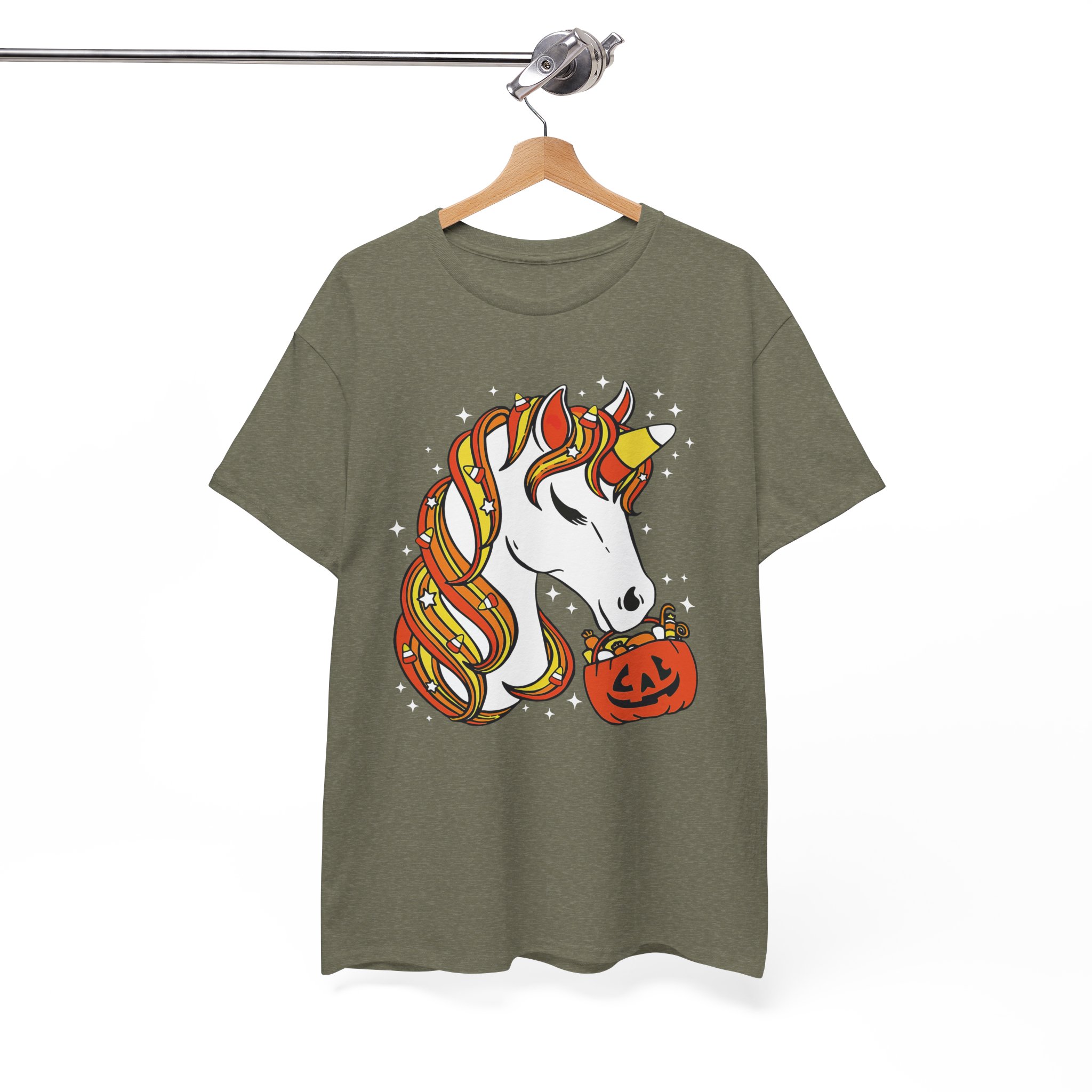 Halloween Unicorn T-Shirt - Cute Pumpkin Trick-or-Treat Graphic Tee - Image 4