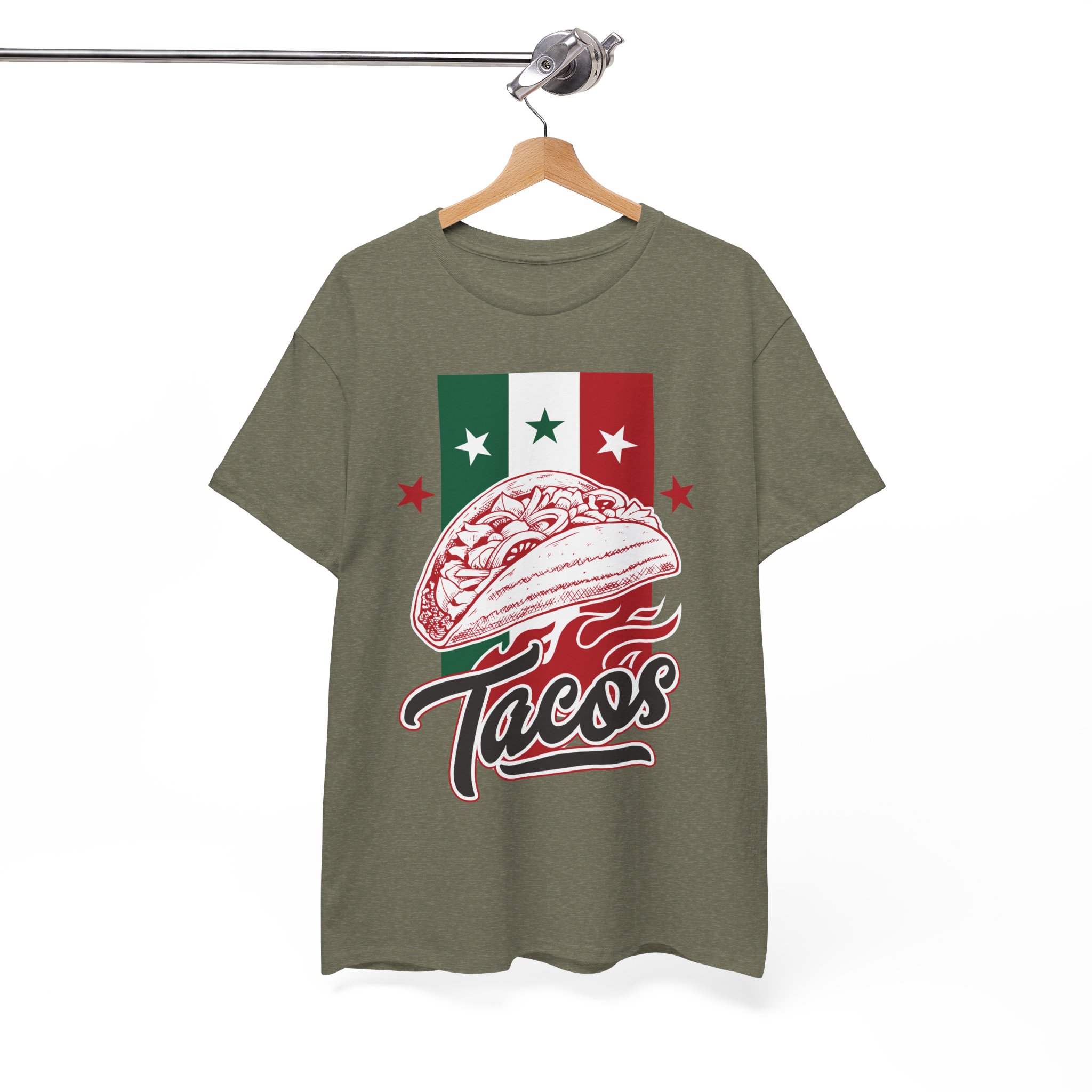 Taco Graphic Tee - Mexican Flag Tacos Shirt - Image 6
