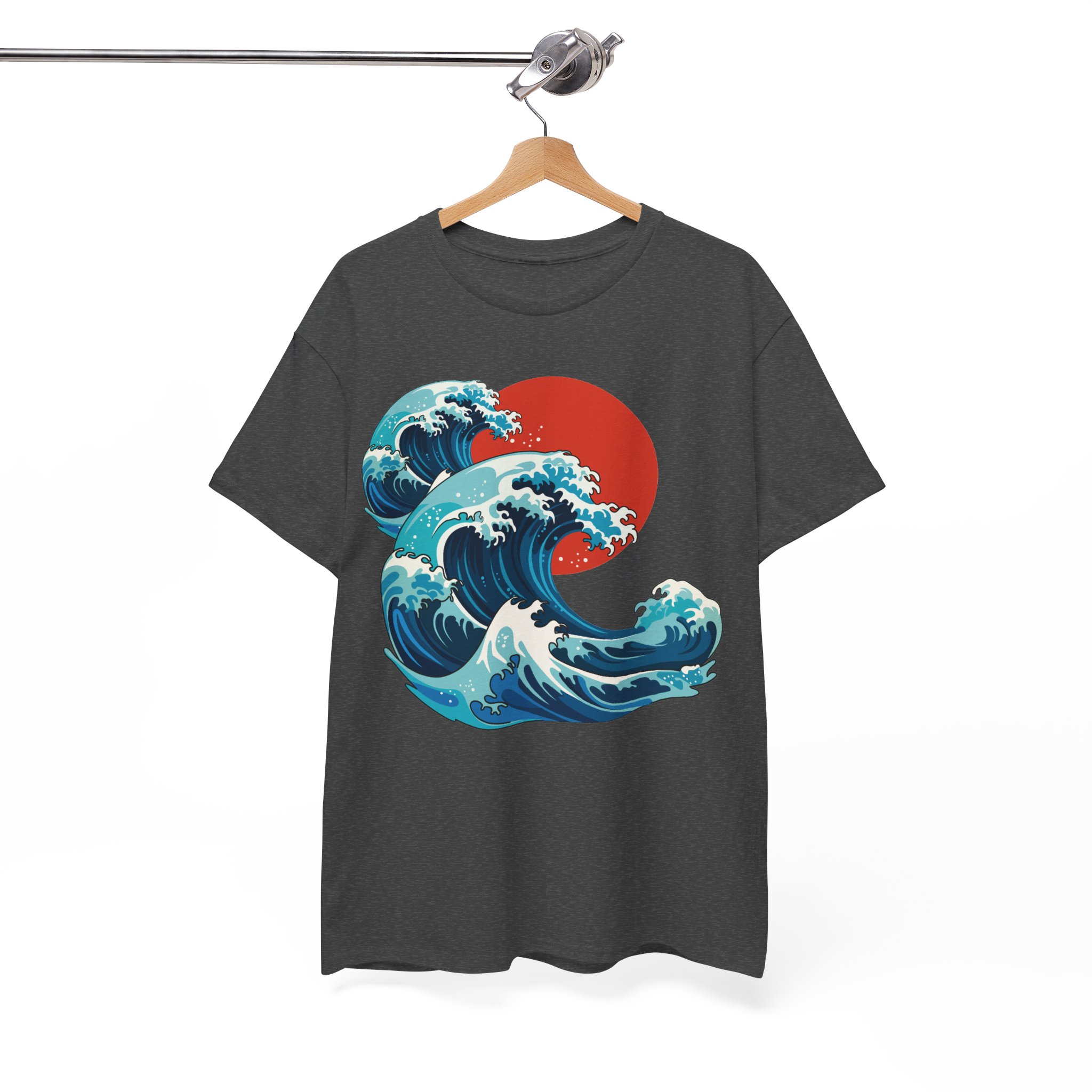 Kanagawa Great Wave Japanese Shirt - Japanese Art Graphic Tee - Vintage Ocean Wave T-Shirt - Image 6