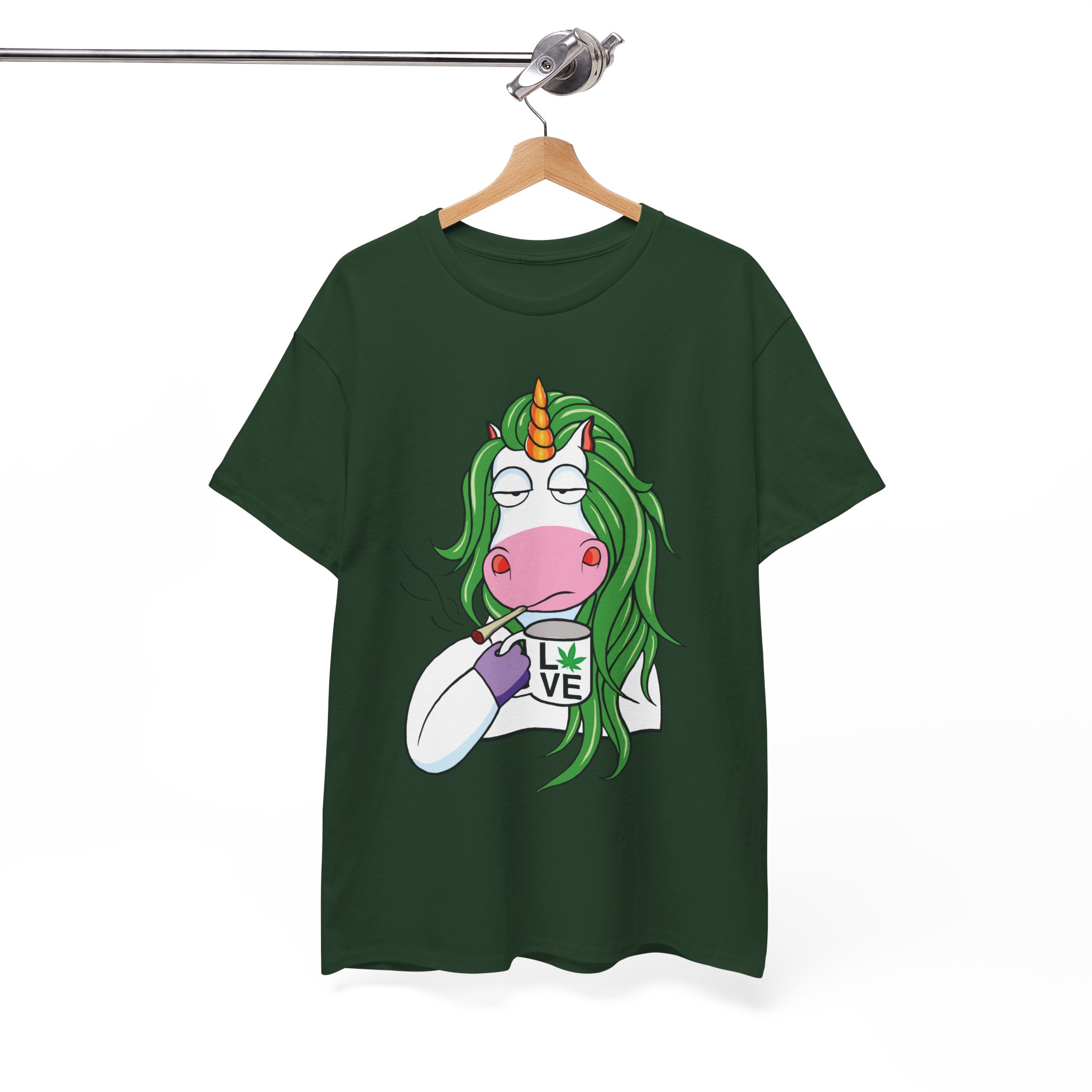 Unicorn Smoking Addiction Stoner Funny Weed Shirt - Image 6