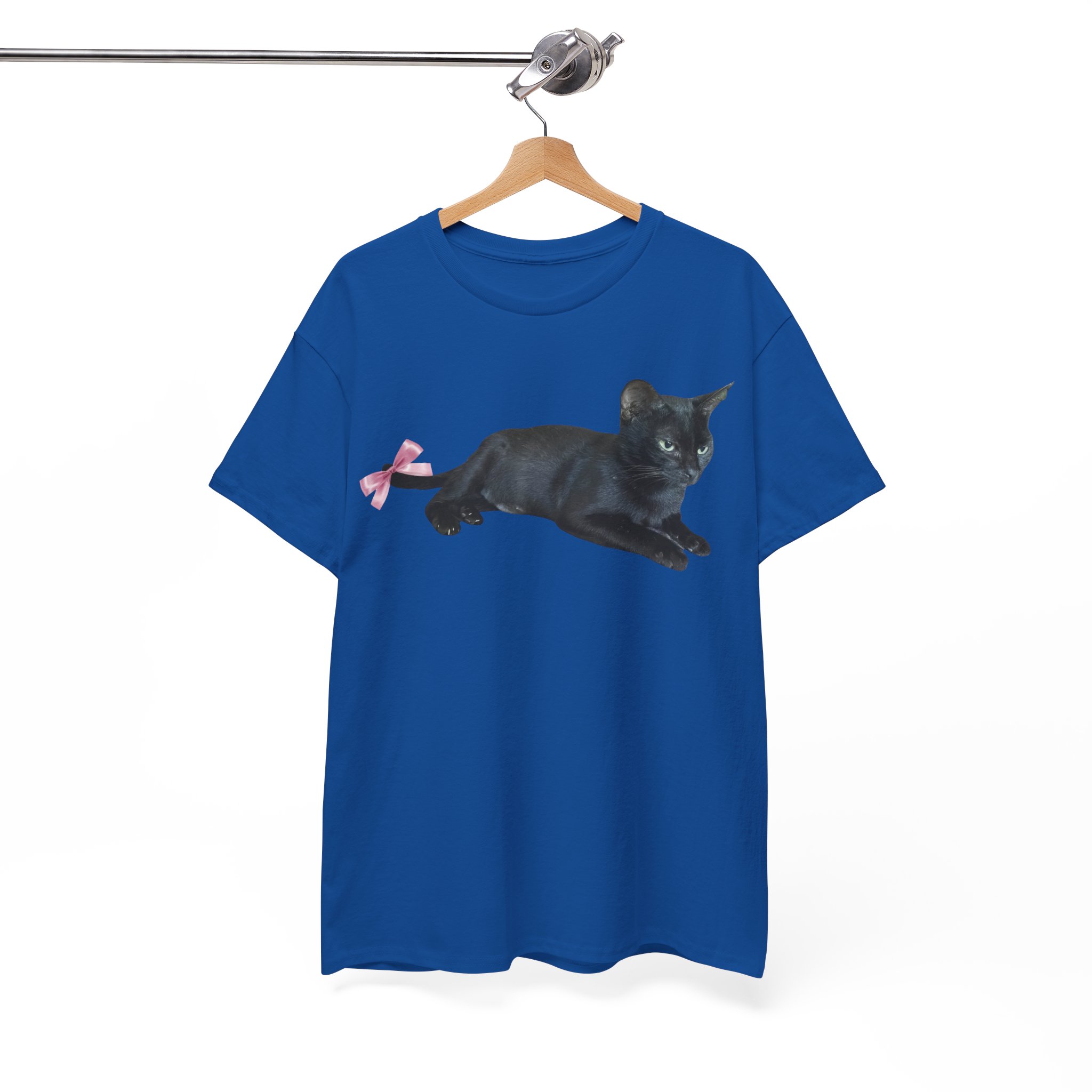 Black Cat with Pink Bow T-Shirt - Image 11
