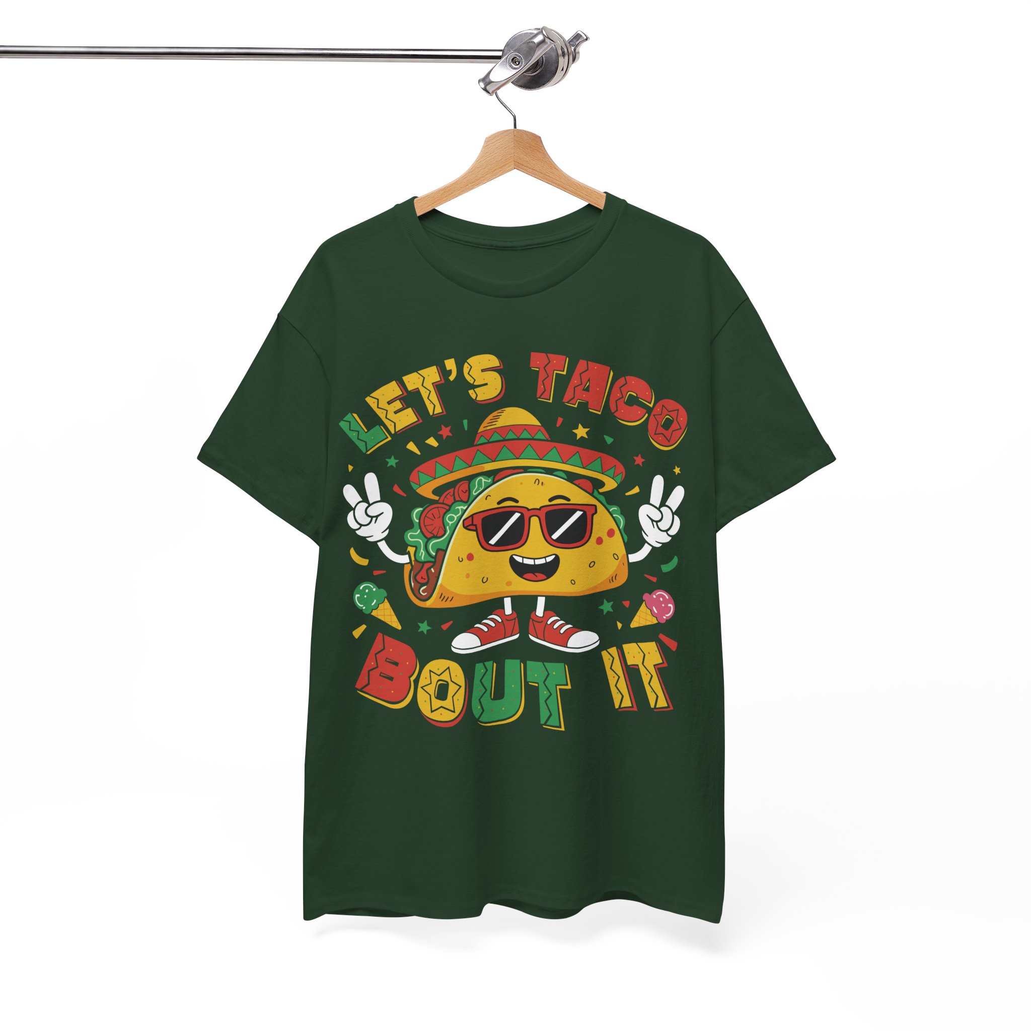 Let's Taco 'Bout It T-Shirt - Funny Taco Graphic Tee for Taco Lovers - Image 7