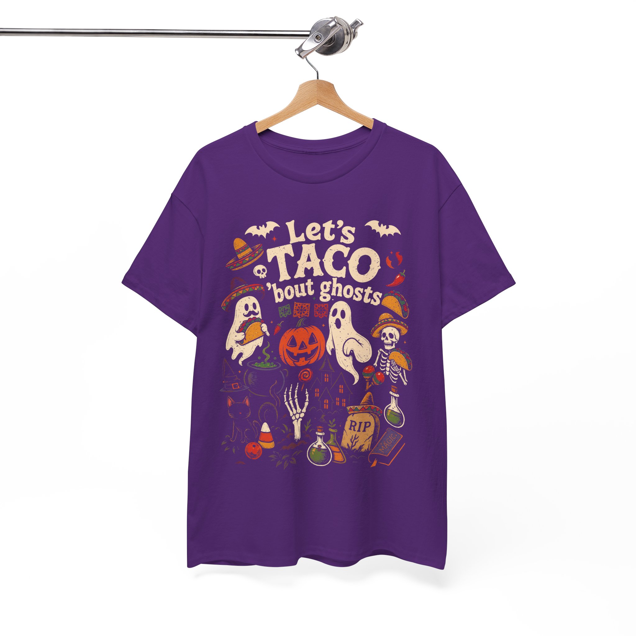 Let's Taco 'Bout Ghosts Halloween Shirt - Funny Taco Halloween Party Gift for Taco Lovers - Image 10