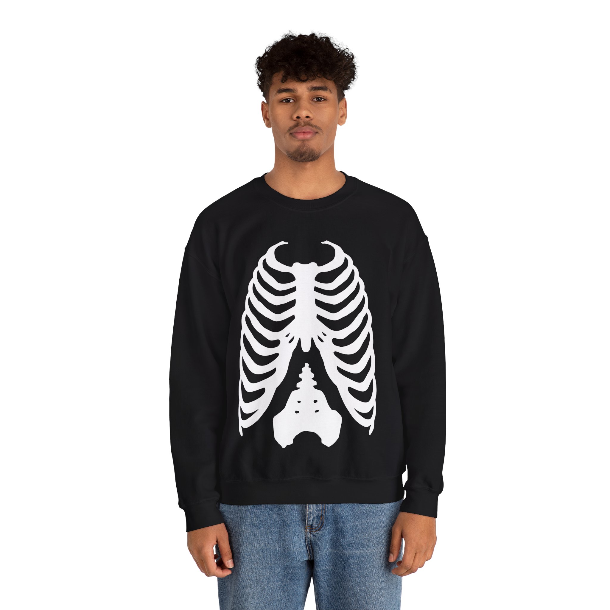 Skeleton Halloween Costume Sweatshirt - Image 3
