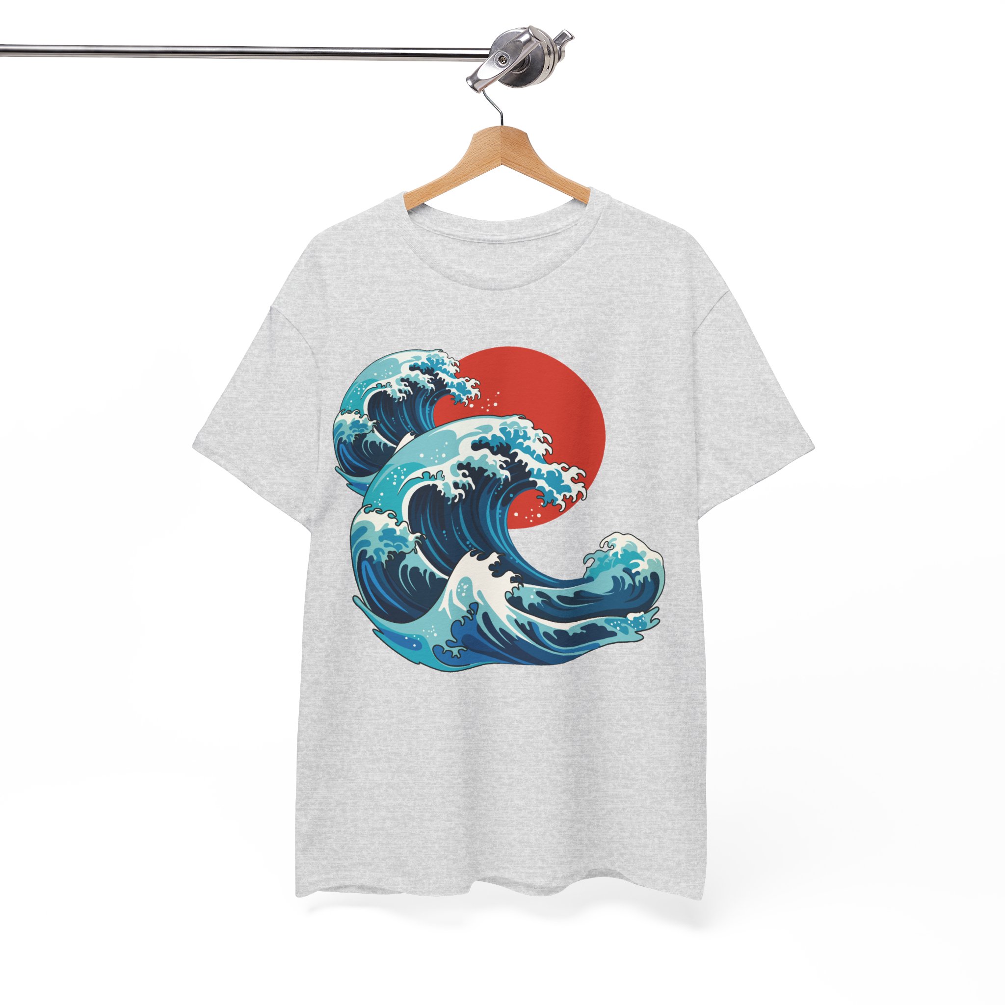 Kanagawa Great Wave Japanese Shirt - Japanese Art Graphic Tee - Vintage Ocean Wave T-Shirt - Image 3