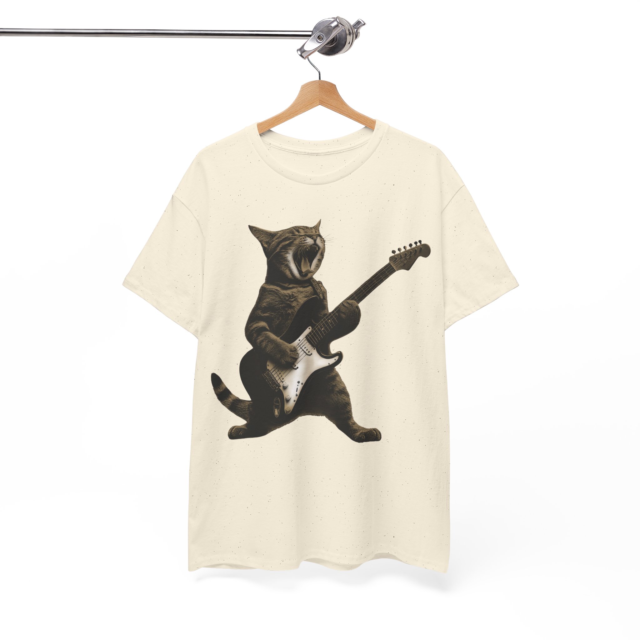 Rockstar Cat Playing Guitar T-Shirt - Image 6