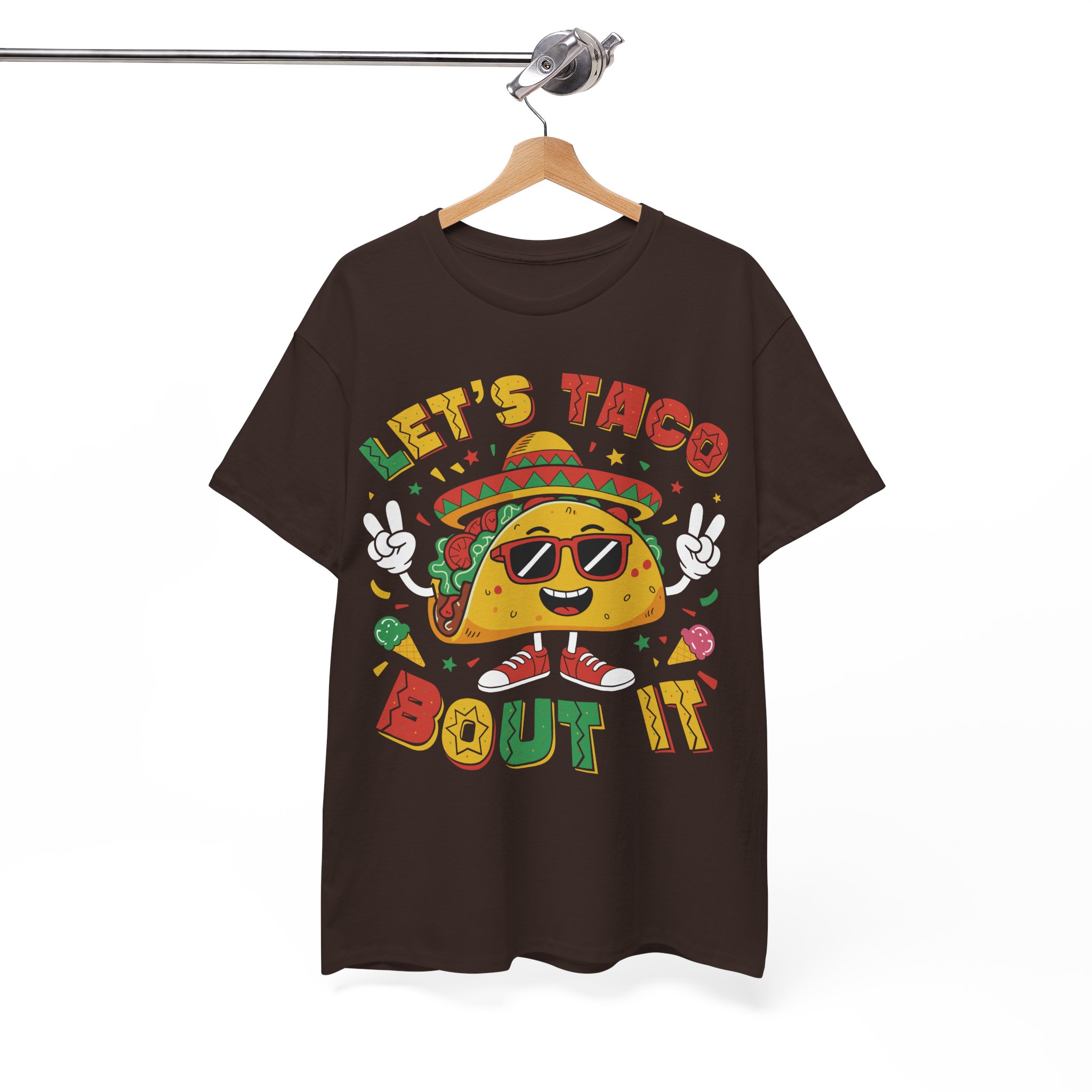 Let's Taco 'Bout It T-Shirt - Funny Taco Graphic Tee for Taco Lovers - Image 5