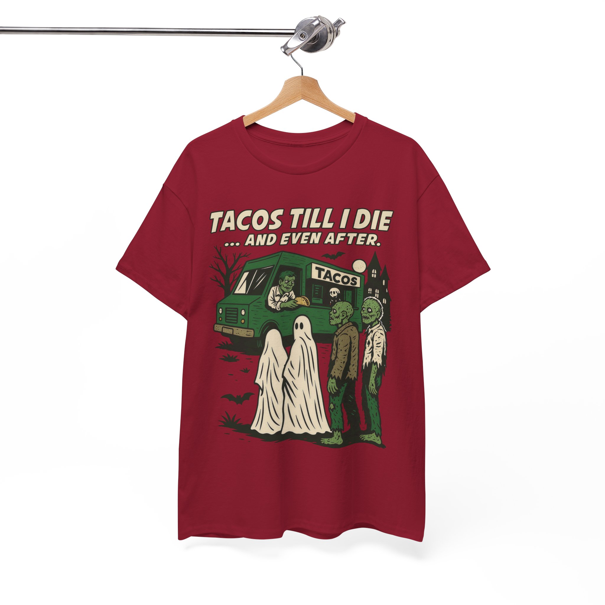Tacos Till I Die Shirt - Funny Taco Halloween T-Shirt for Taco Lovers