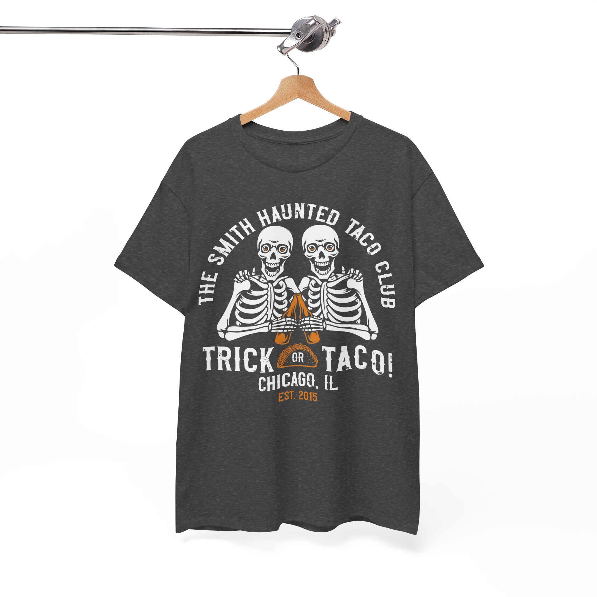 Personalized Halloween Taco & Beer Shirt - Trick or Taco Skeleton Tee, Custom Name, Location & Year - Image 10