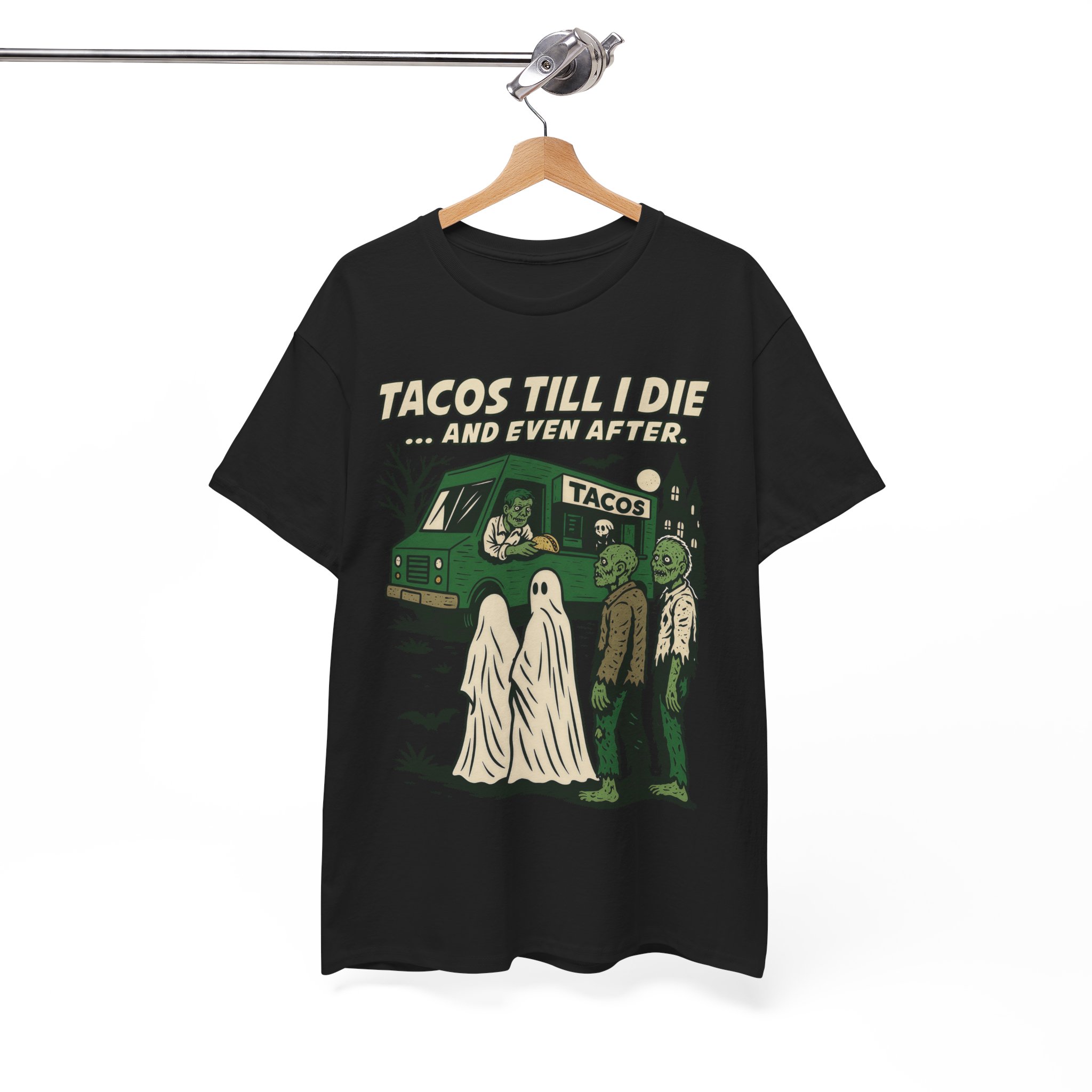Tacos Till I Die Shirt - Funny Taco Halloween T-Shirt for Taco Lovers - Image 3