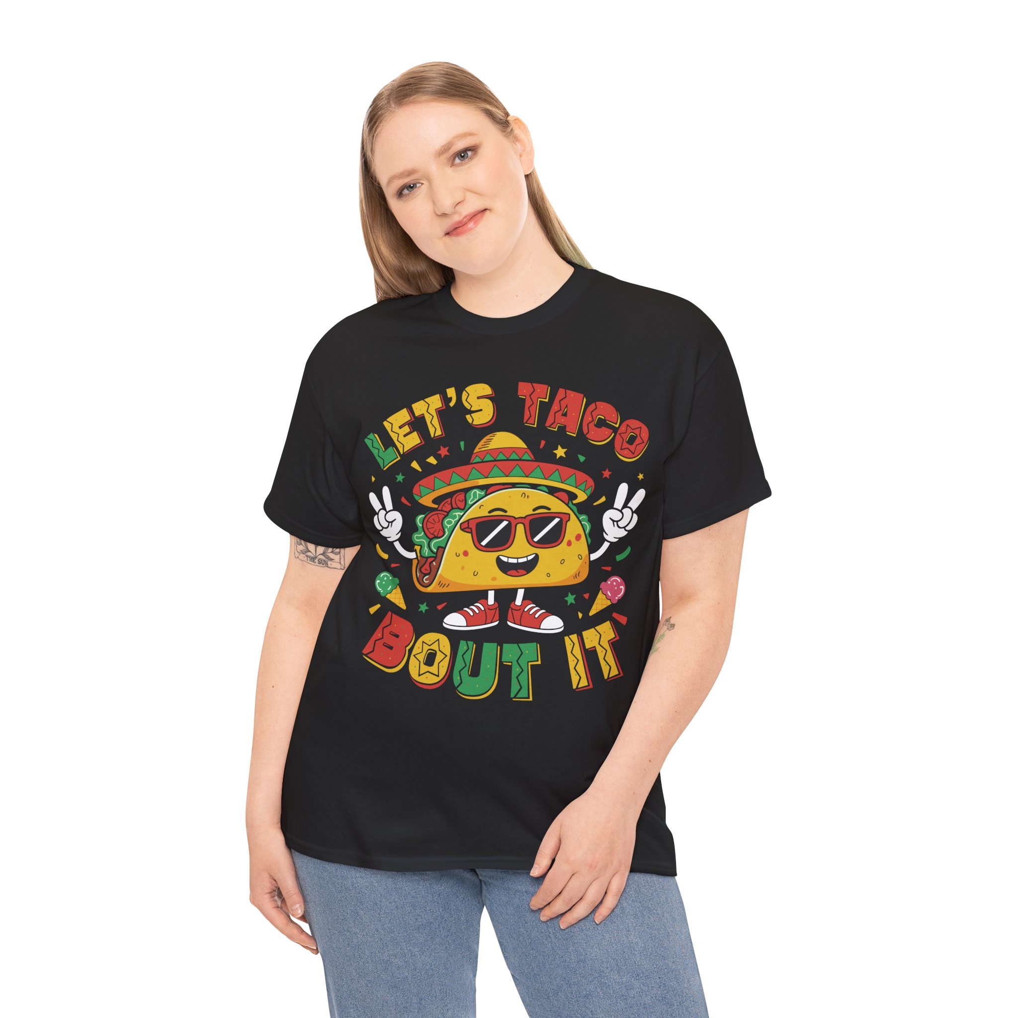 Let's Taco 'Bout It T-Shirt - Funny Taco Graphic Tee for Taco Lovers - Image 2