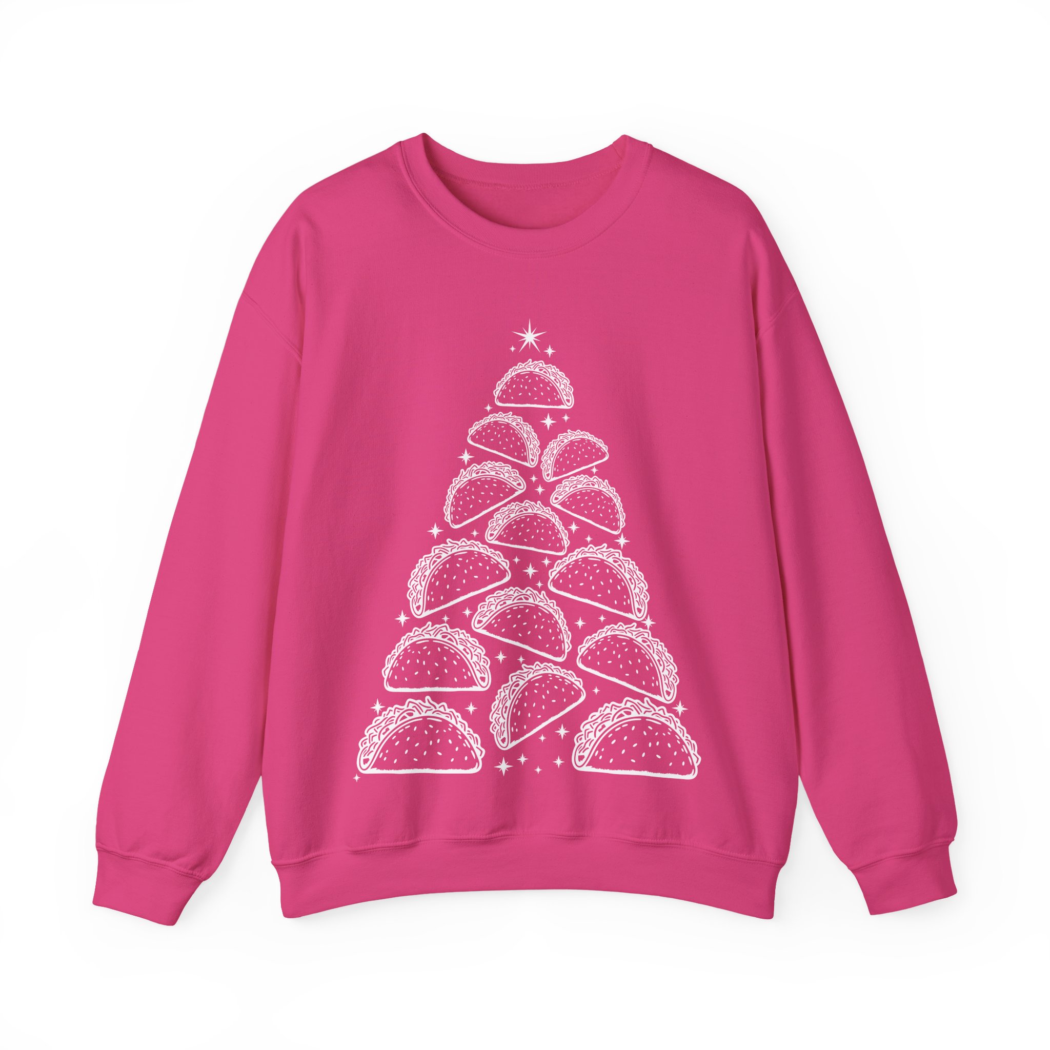 Funny Christmas Taco Sweatshirt – Taco Christmas Tree Sweatshirt – Christmas Gift for Taco Lovers - Image 13