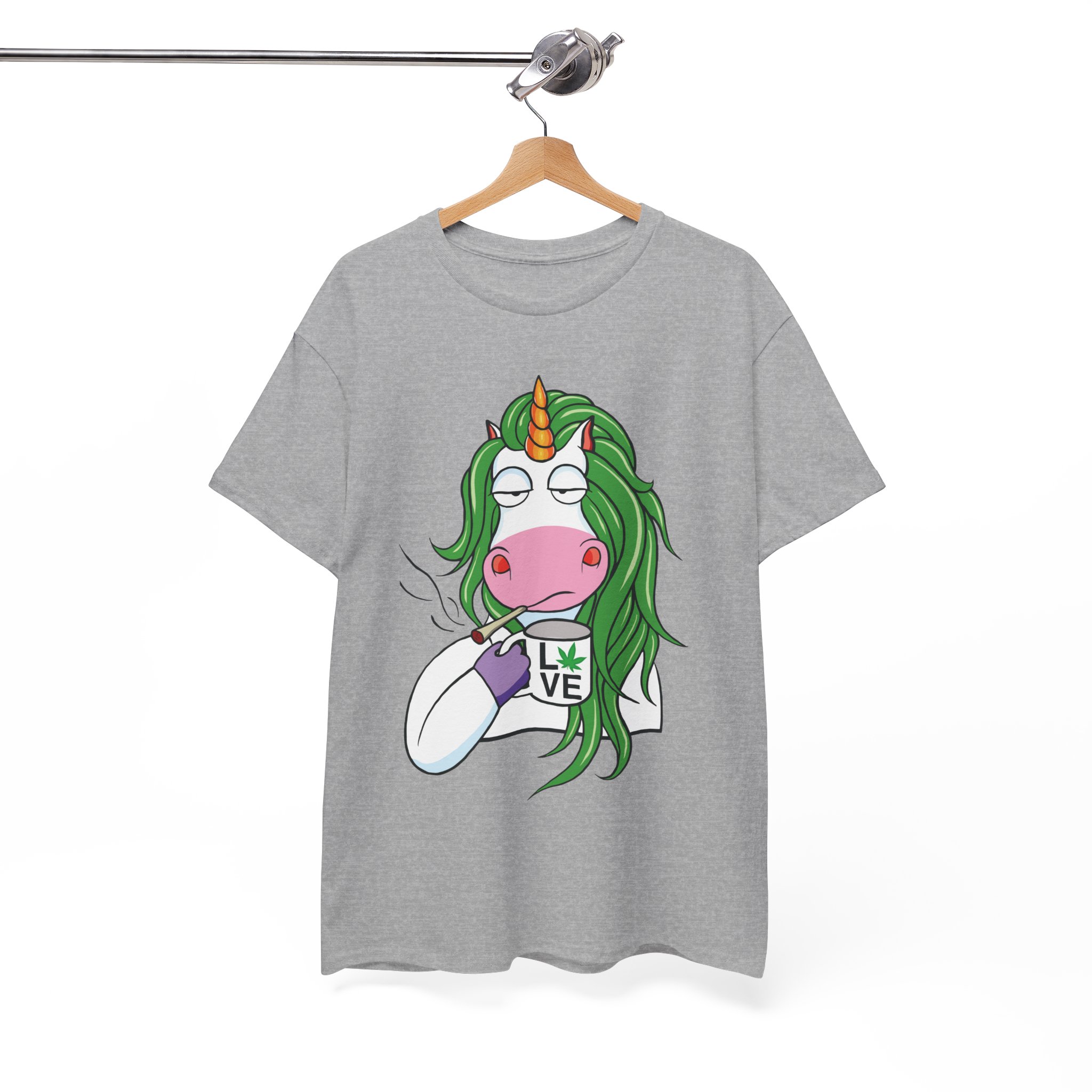 Unicorn Smoking Addiction Stoner Funny Weed Shirt - Image 4