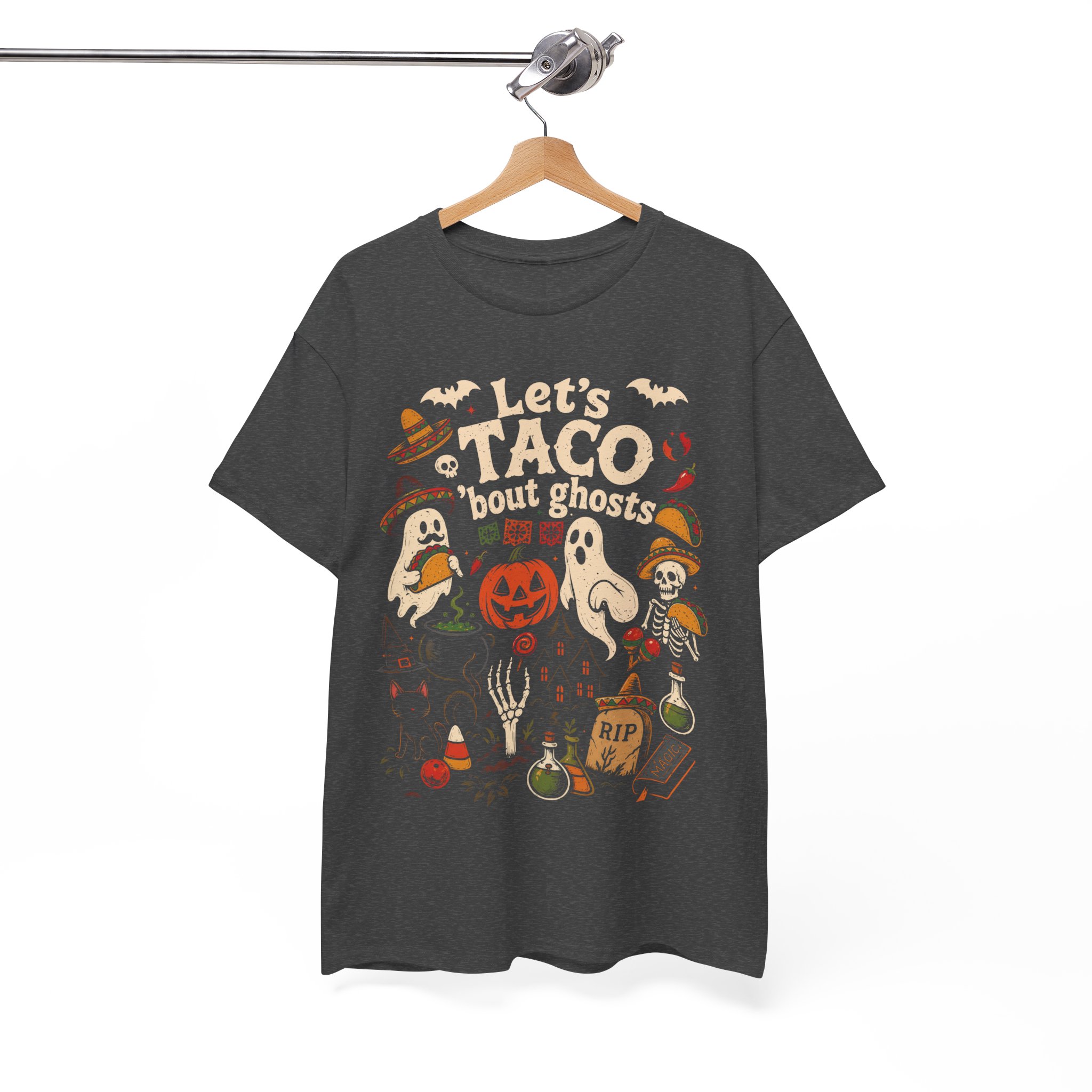 Let's Taco 'Bout Ghosts Halloween Shirt - Funny Taco Halloween Party Gift for Taco Lovers - Image 7