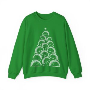 Funny Christmas Taco Sweatshirt – Taco Christmas Tree Sweatshirt – Christmas Gift for Taco Lovers