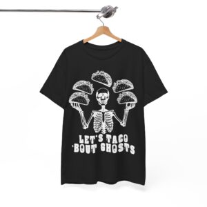Let's Taco 'Bout Ghosts Tee - Funny Halloween Costume Taco Shirt Skeleton Costume Halloween Party Shirt